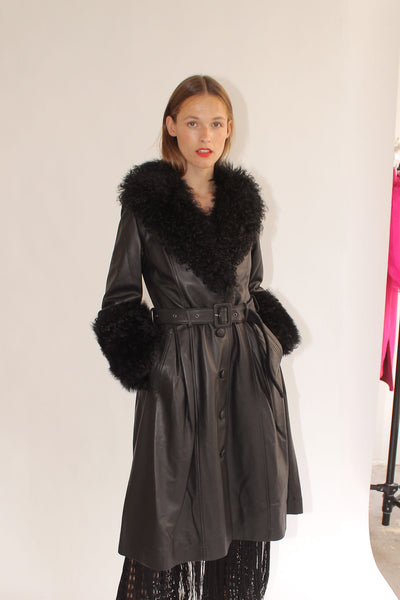 Saks potts hot sale shearling coat