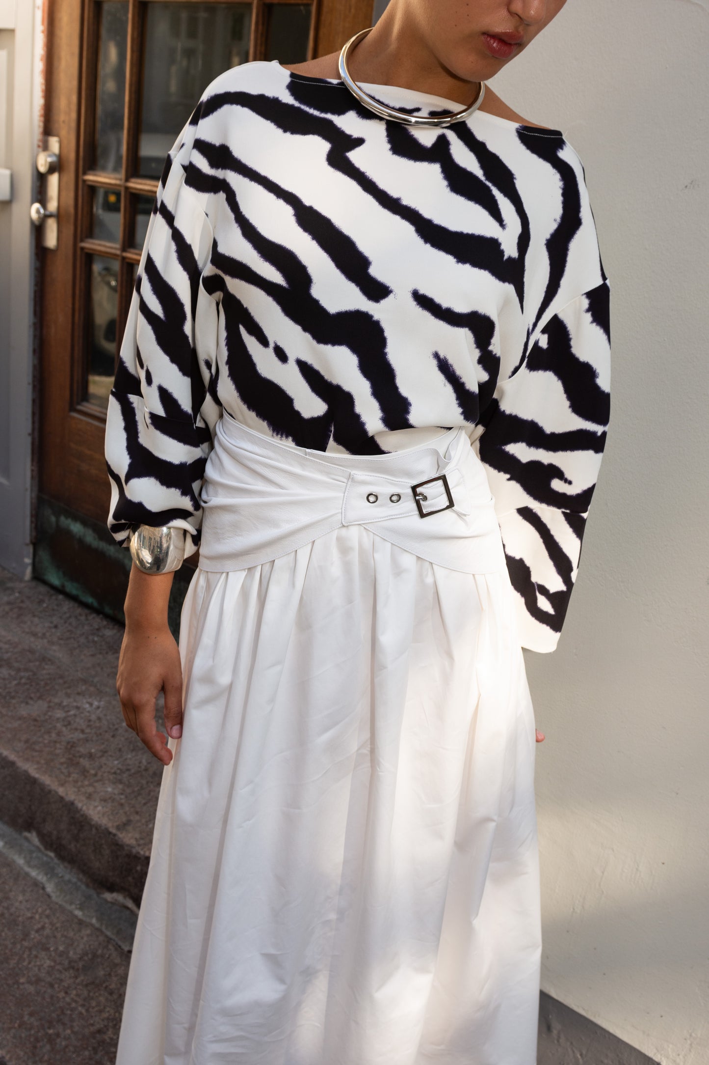 MR. LARKIN, Cora Skirt, Chalk