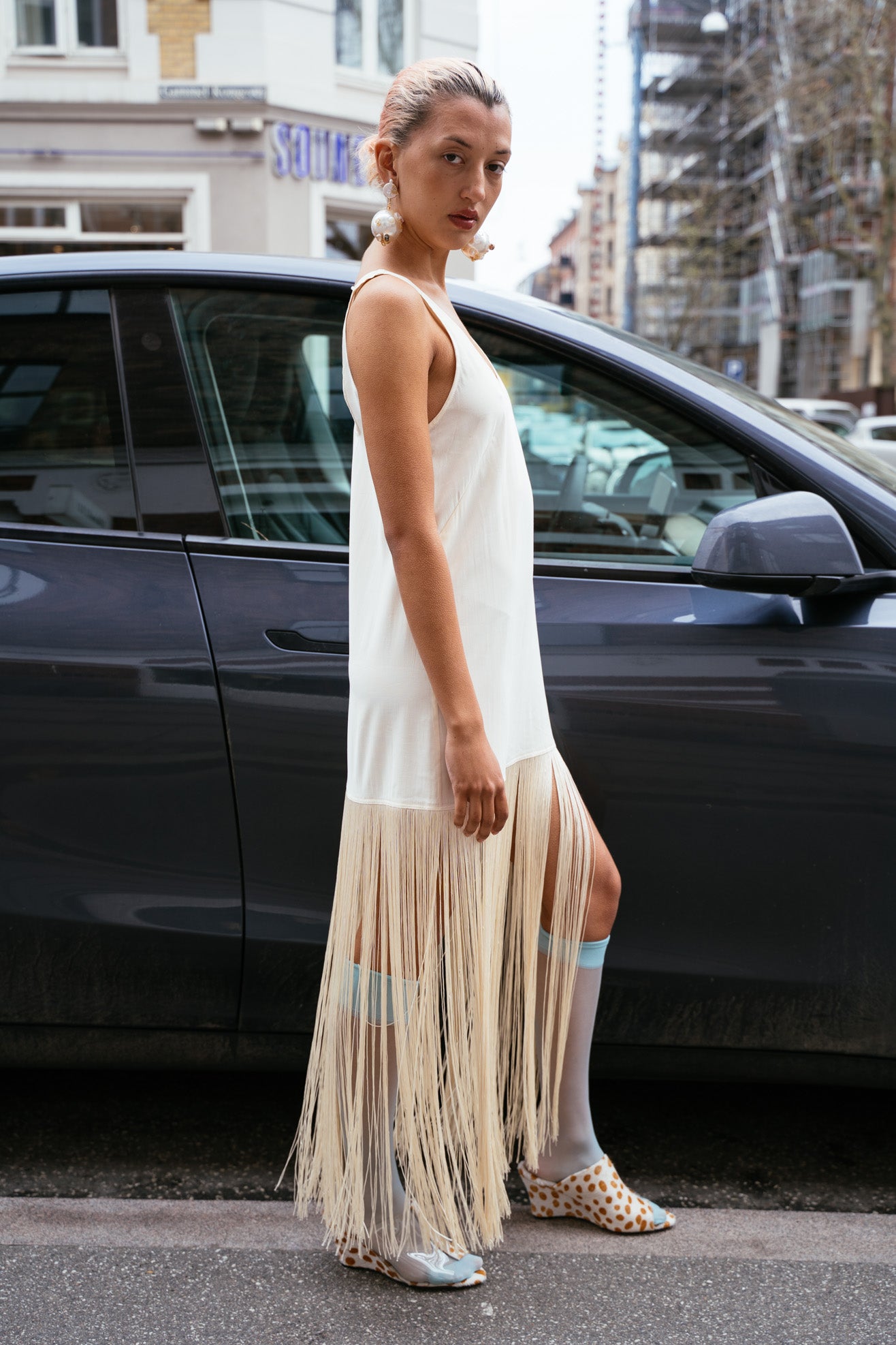 MR. LARKIN, Tassel Slip Dress