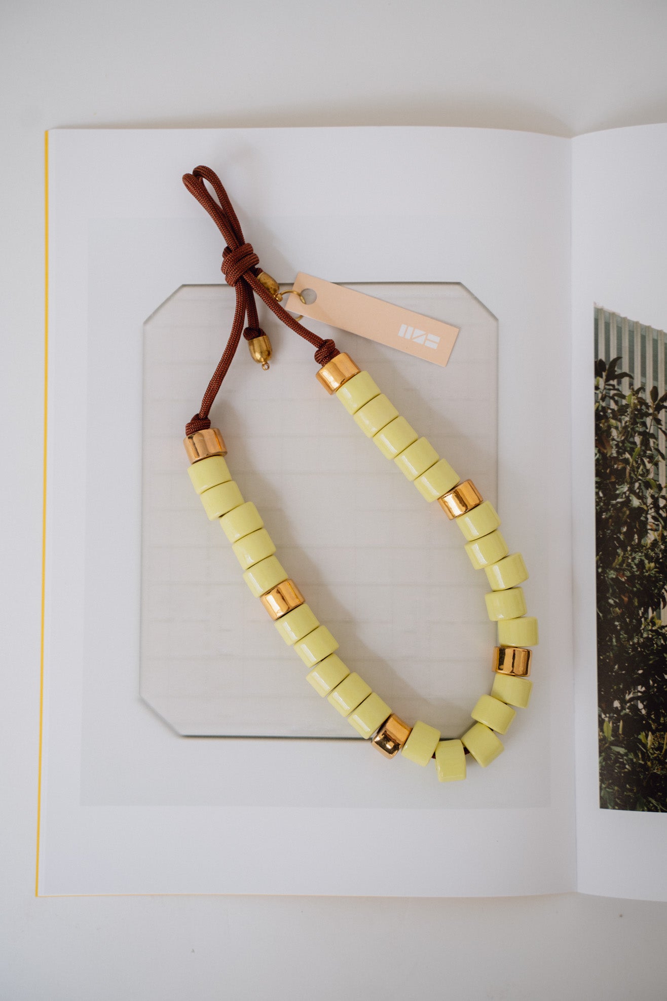 HER NEW TRIBE, Bead Two Necklace, Limoncello & Karat