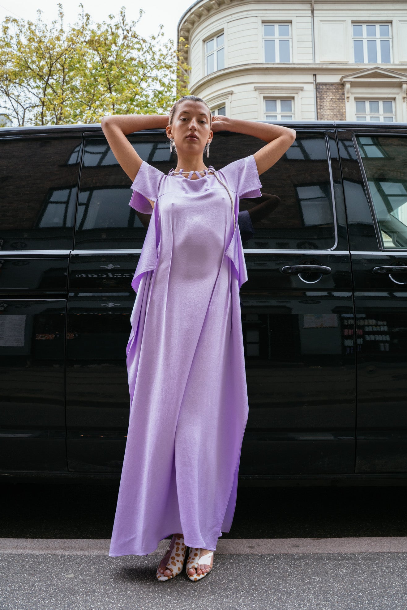 SKARULE, Silky Panel Dress