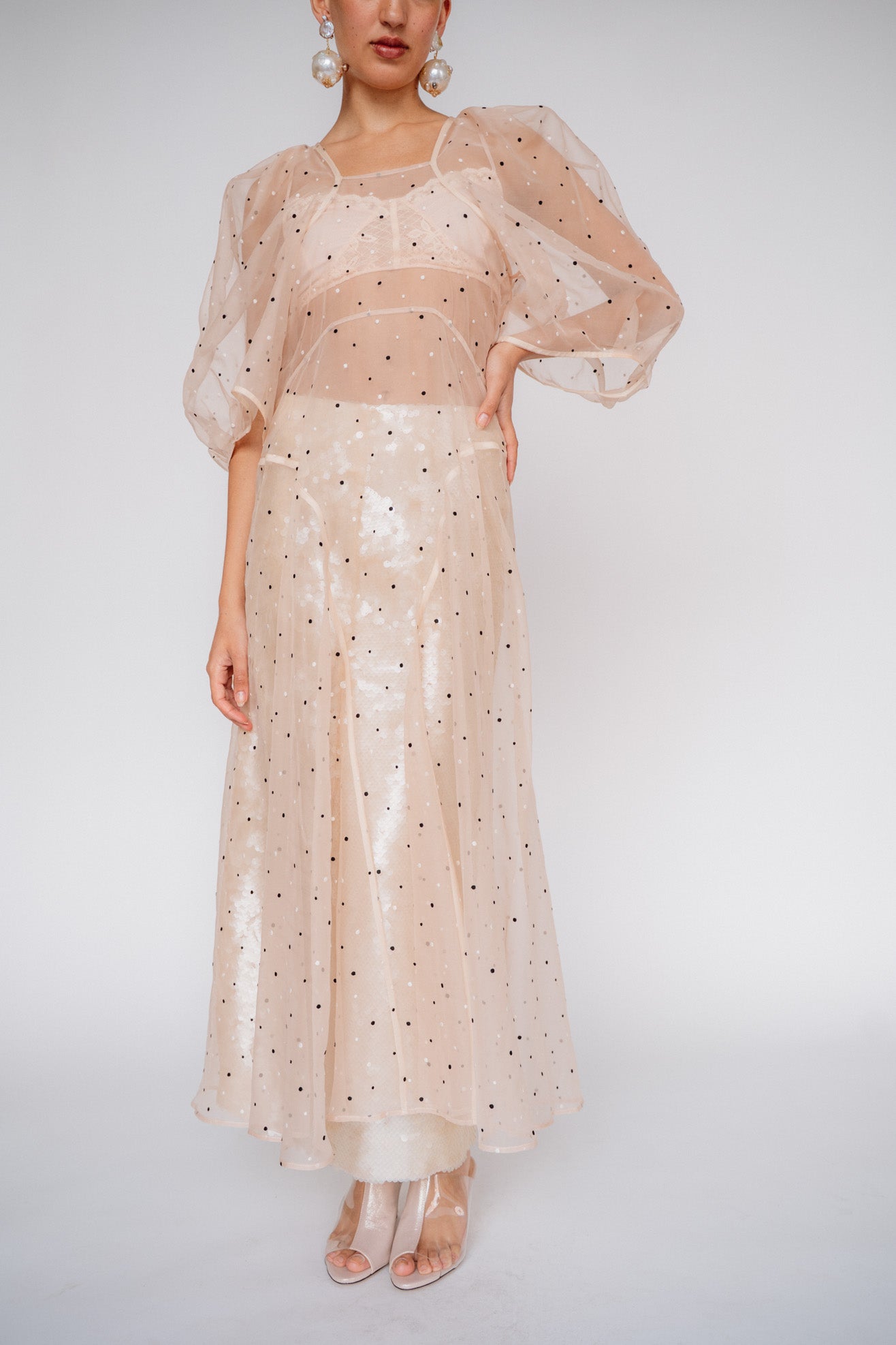 MR. LARKIN, Lexi Organza Dress, French Dot