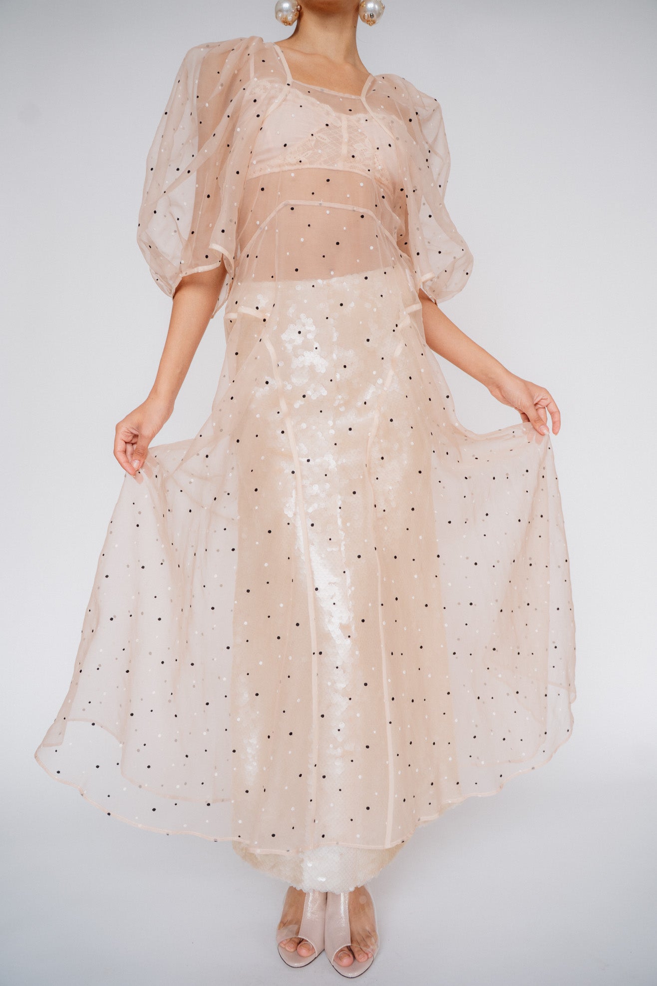 MR. LARKIN, Lexi Organza Dress, French Dot