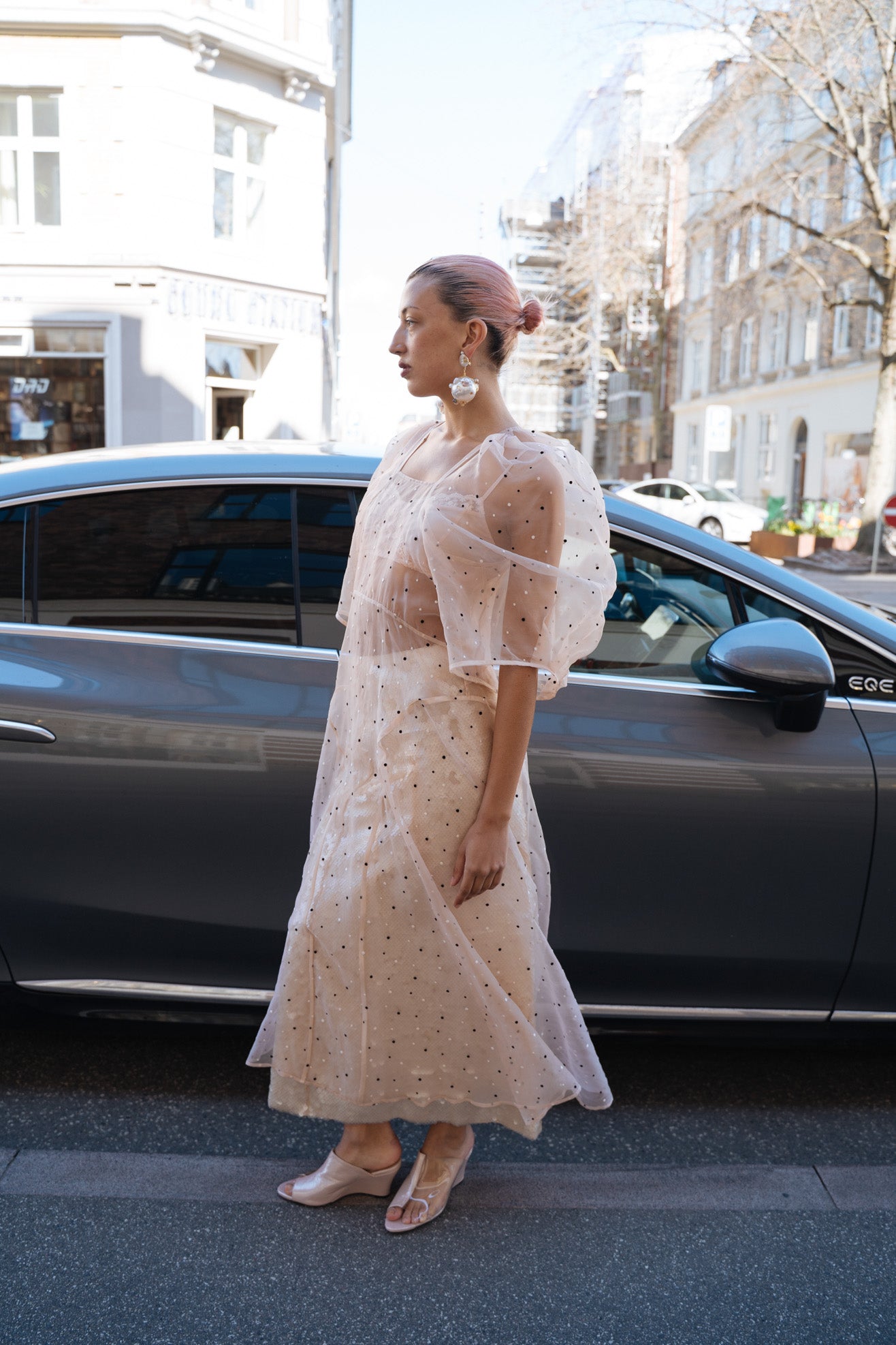 MR. LARKIN, Lexi Organza Dress, French Dot