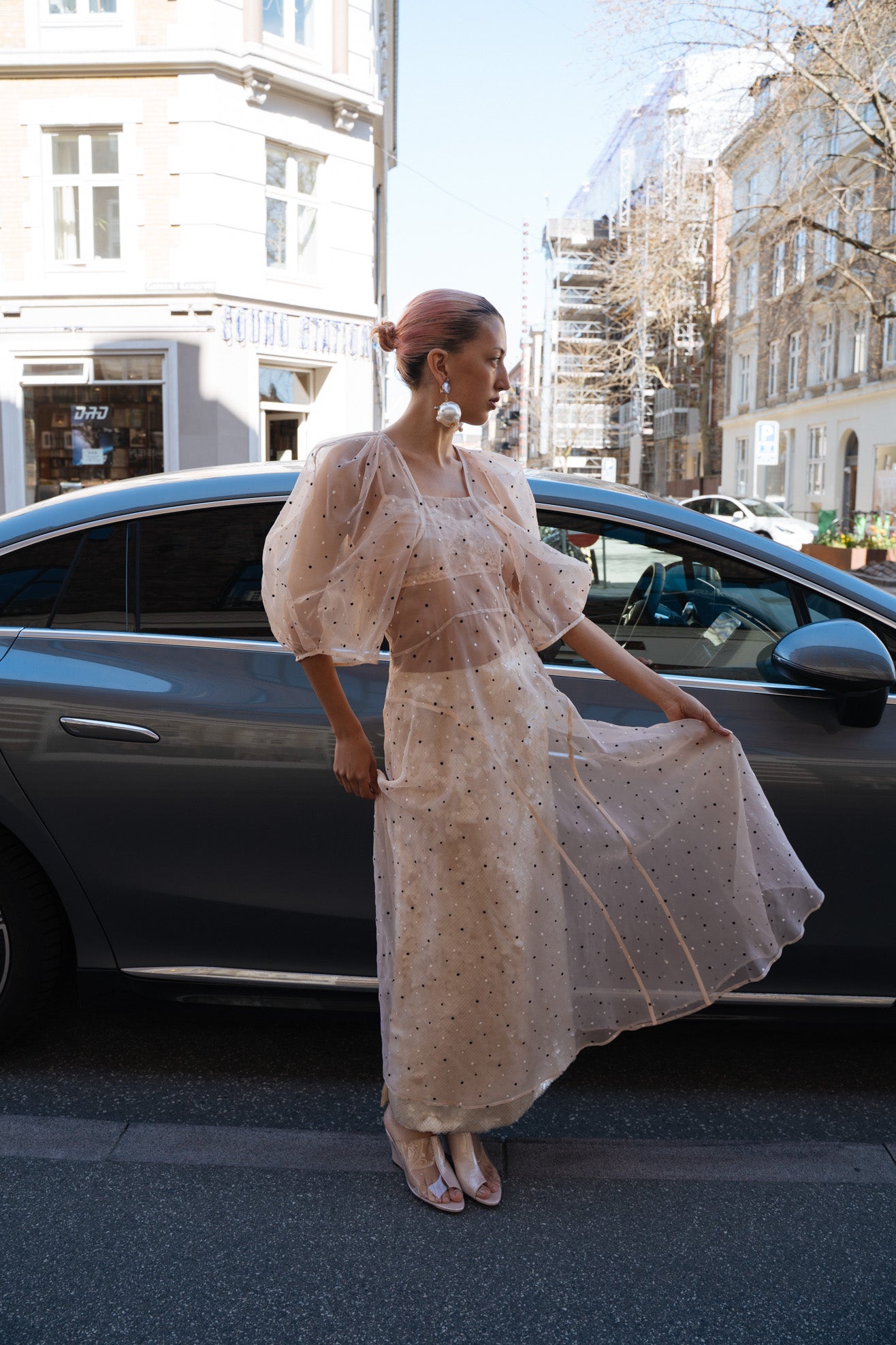 MR. LARKIN, Lexi Organza Dress, French Dot