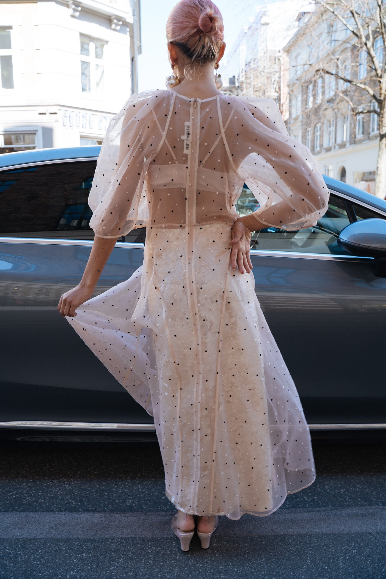 MR. LARKIN, Lexi Organza Dress, French Dot