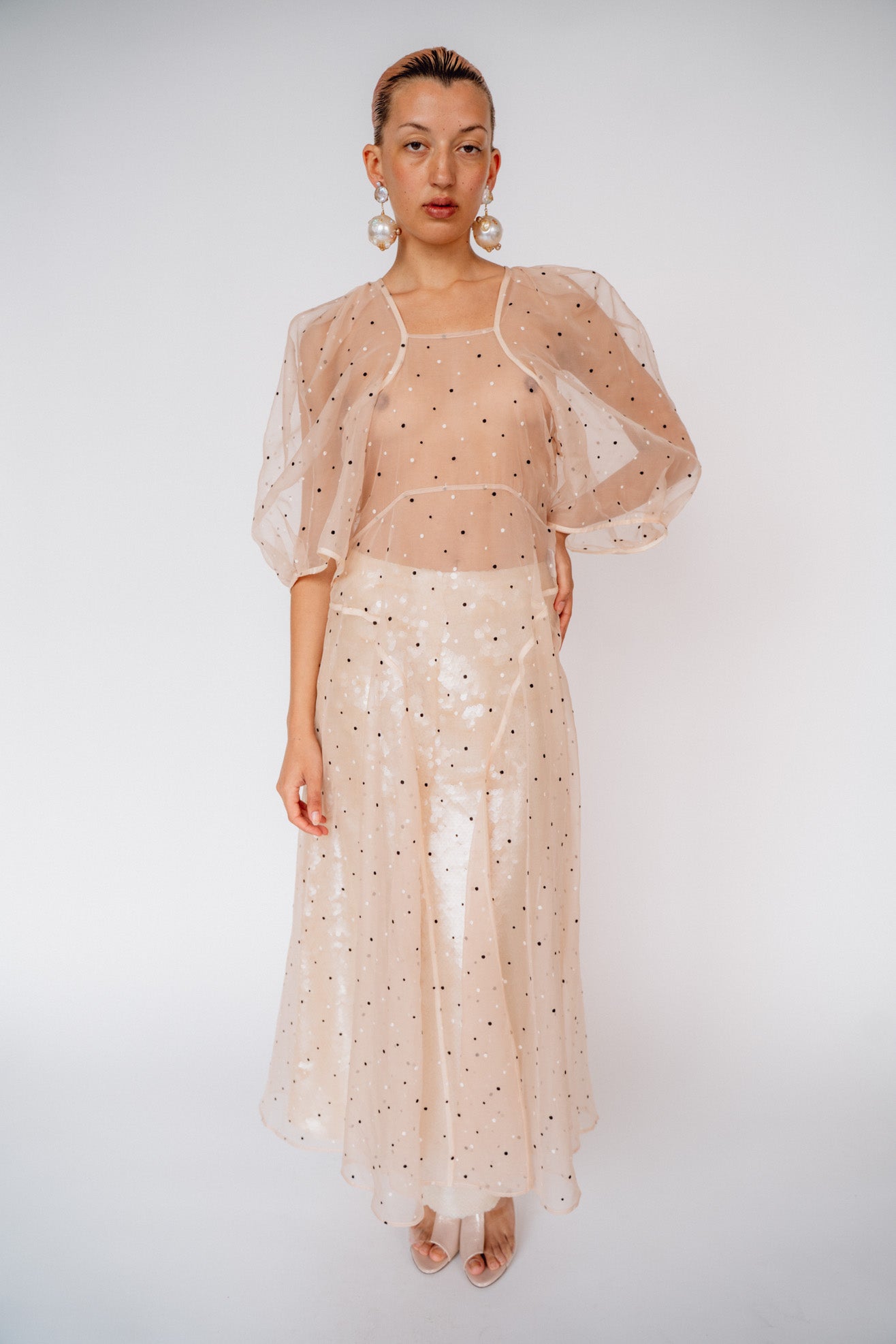 MR. LARKIN, Lexi Organza Dress, French Dot