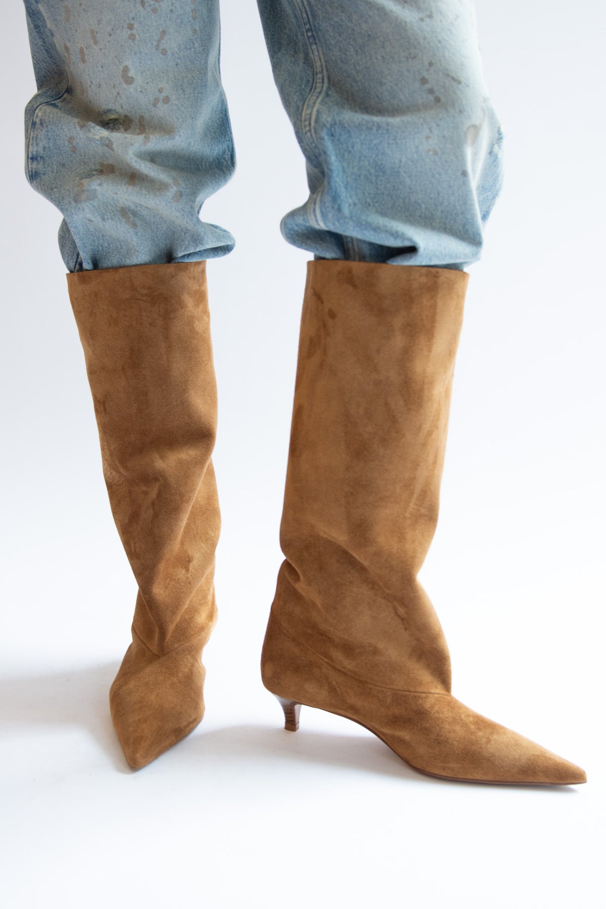 THE GARMENT, Gigi Suede Boots, Chestnut