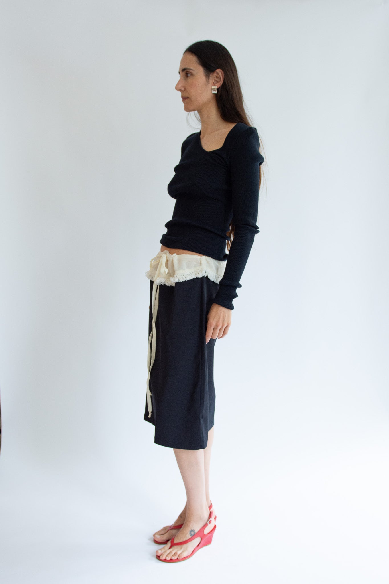 MICHELLE DEL RIO, Soledad Skirt, Cream & Black