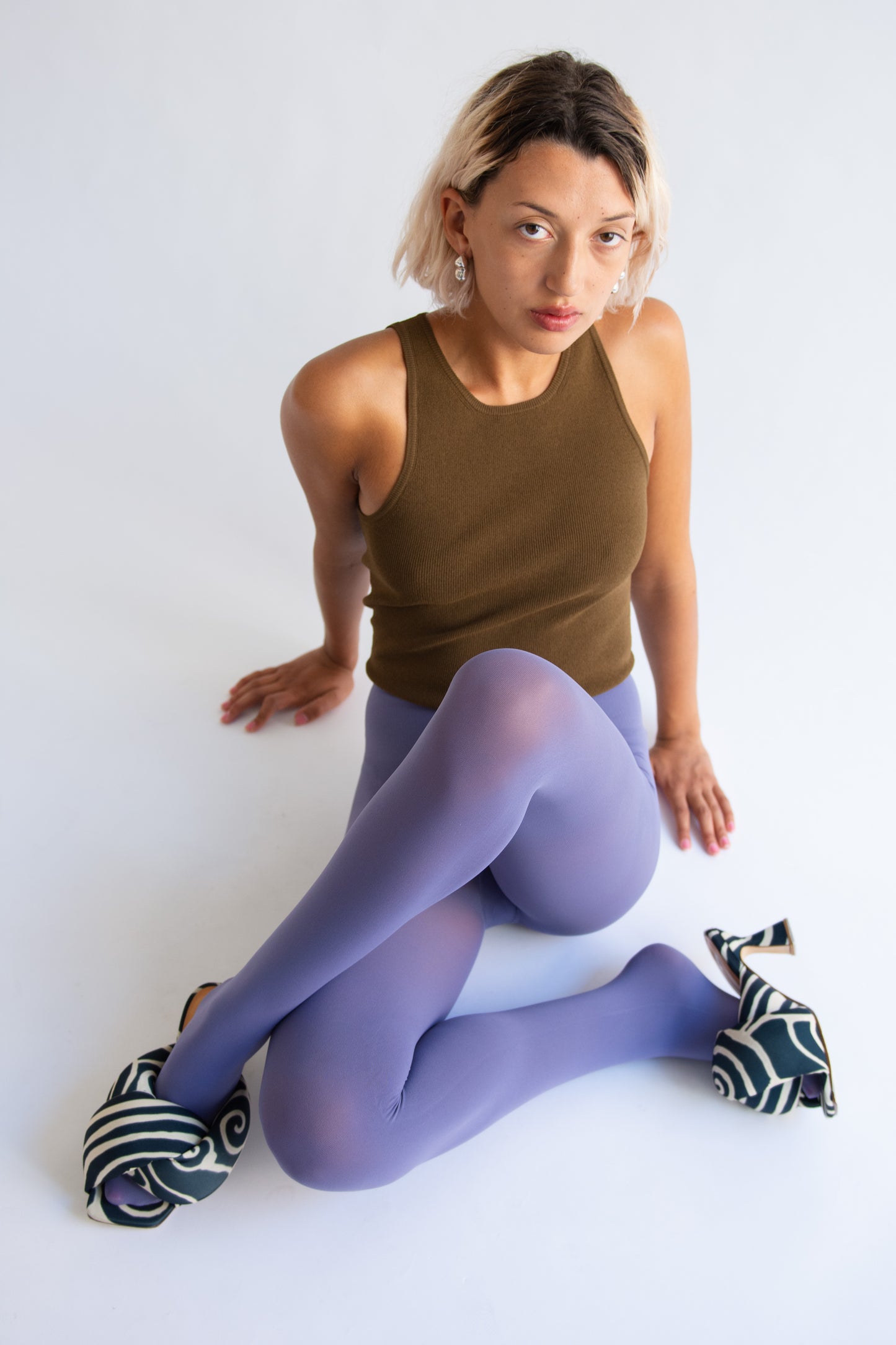 SWEDISH STOCKINGS, Olivia Premium Tights, Dusty Purple