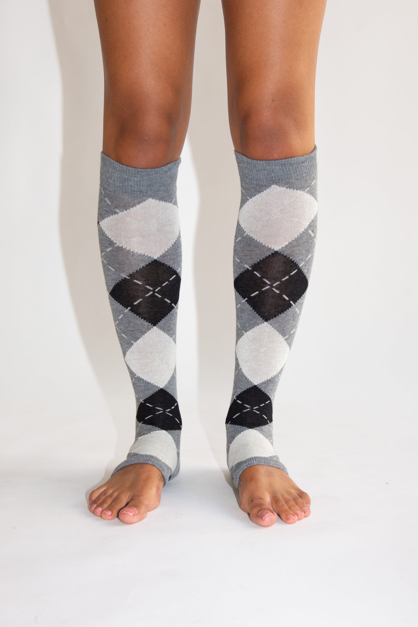 SWEDISH STOCKINGS, Harriet Knee-Highs Cropped Toe, Grey Opaque