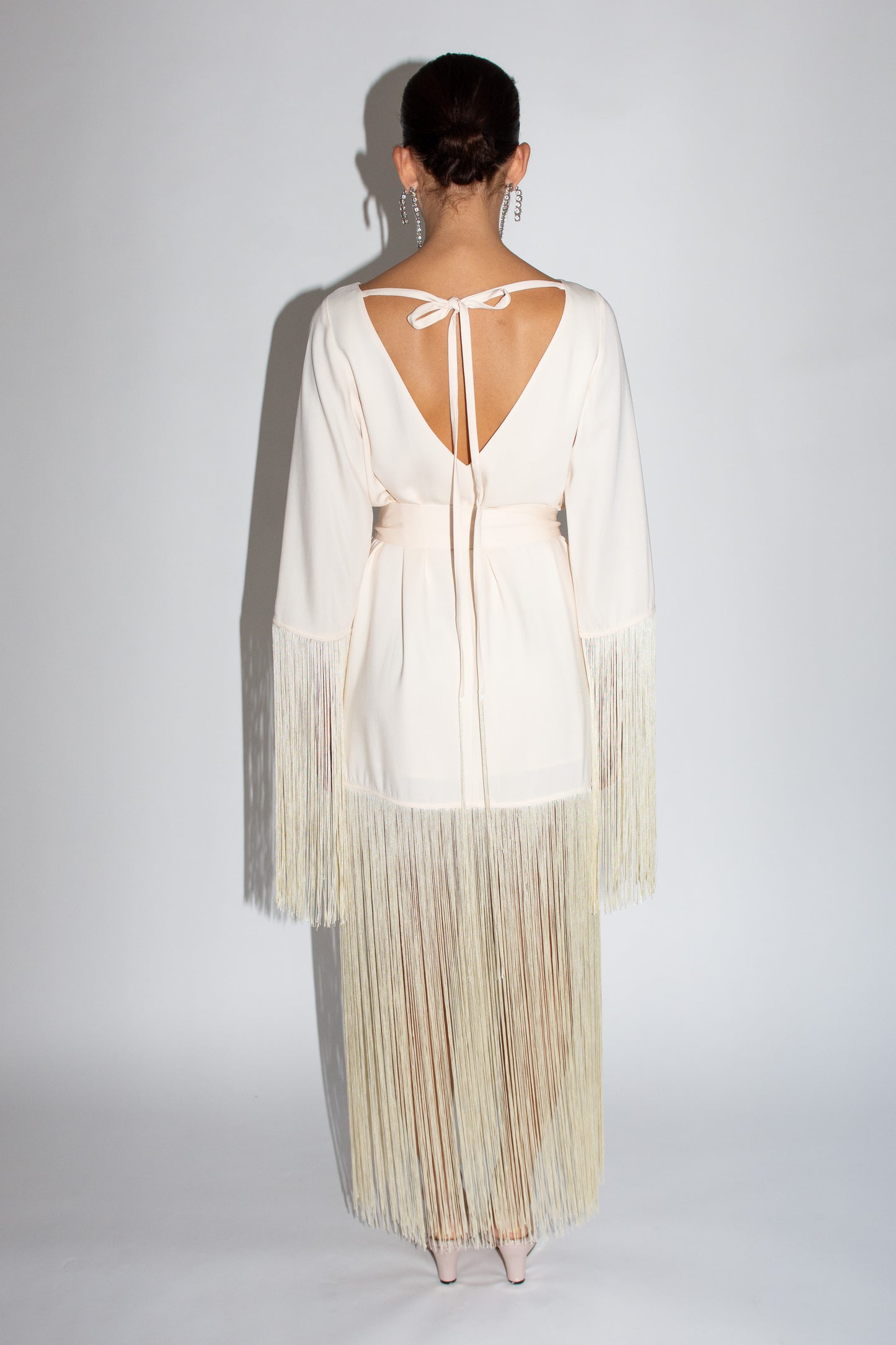 MR. LARKIN, Orella Tassel Dress, Ivory