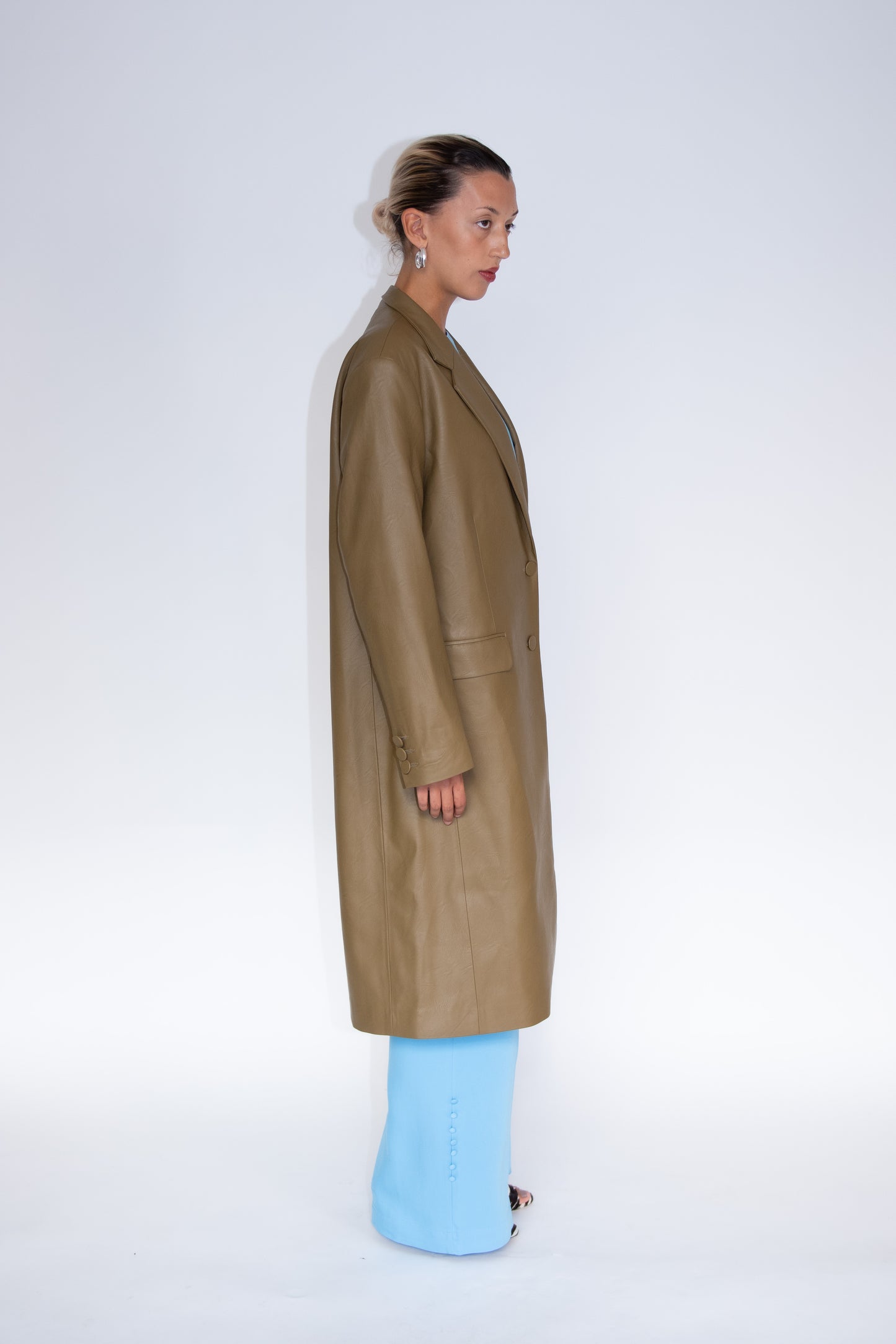 MR. LARKIN, Harper Long Blazer, Olive