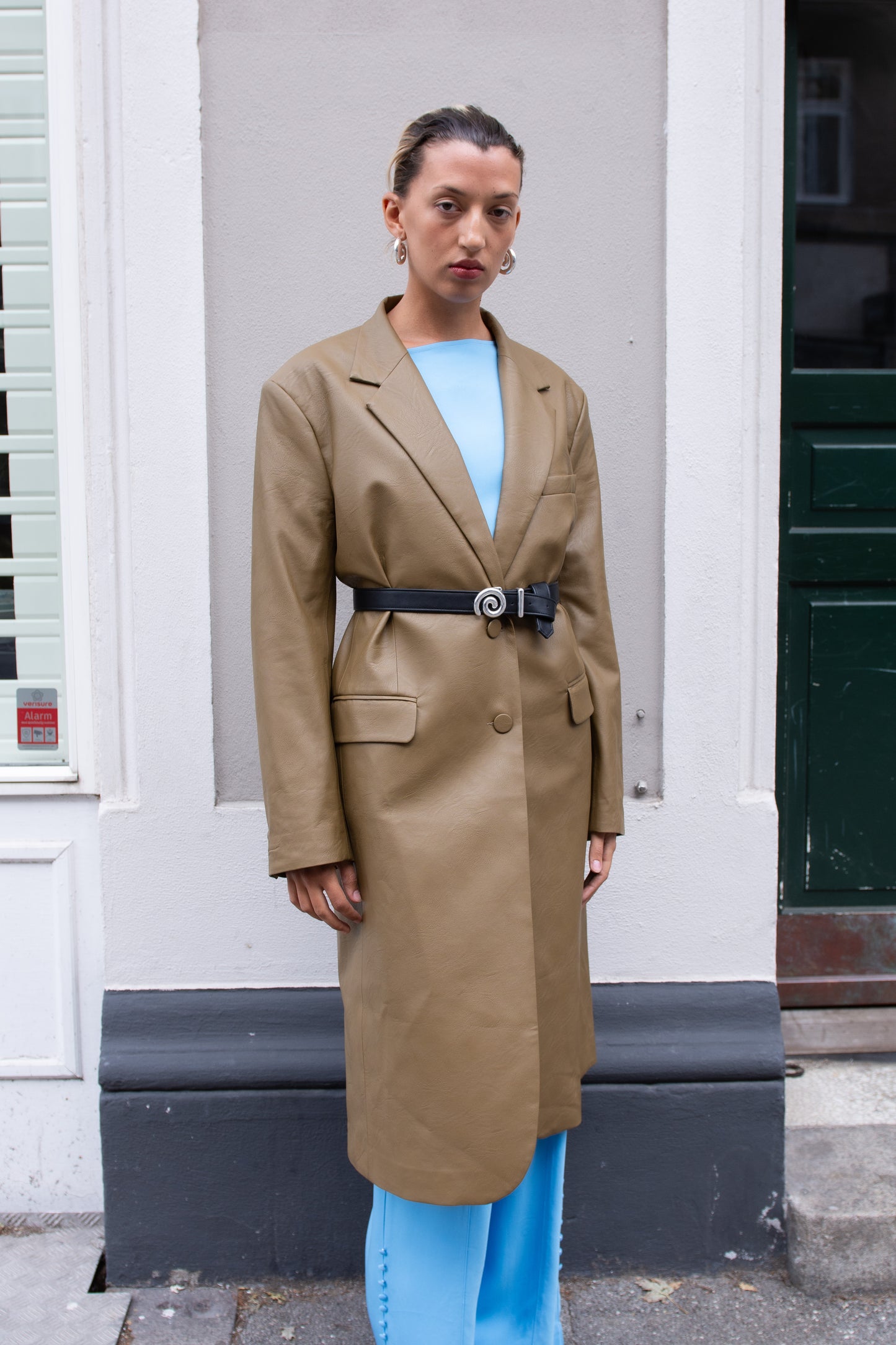 MR. LARKIN, Harper Long Blazer, Olive