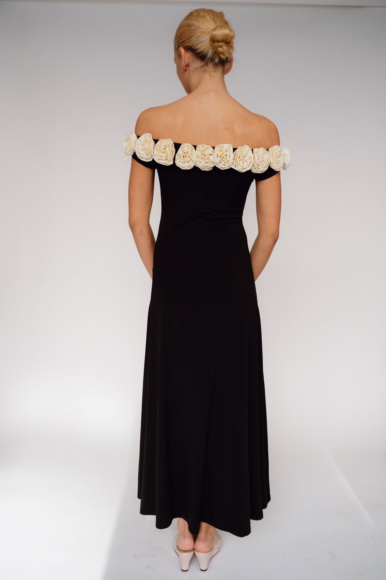 MR. LARKIN, Gabby Dress, Black/Ivory