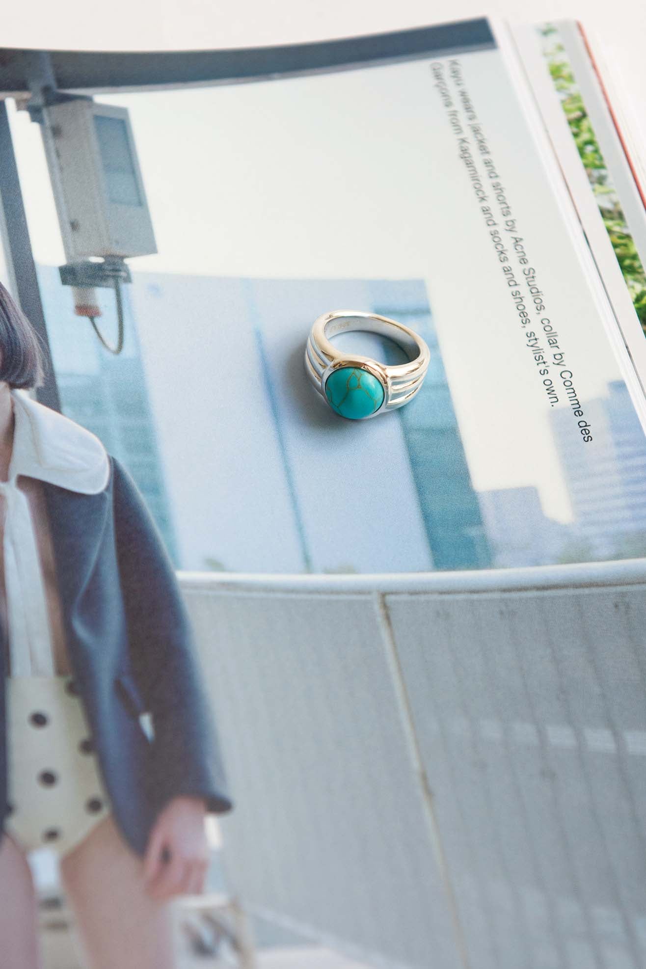 TRINE TUXEN, Howlite Ring, Sterling Silver