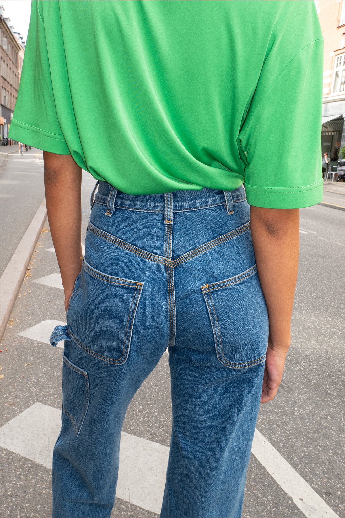 JESSE KAMM, Patchfront Handy Pant, Cowboy Denim