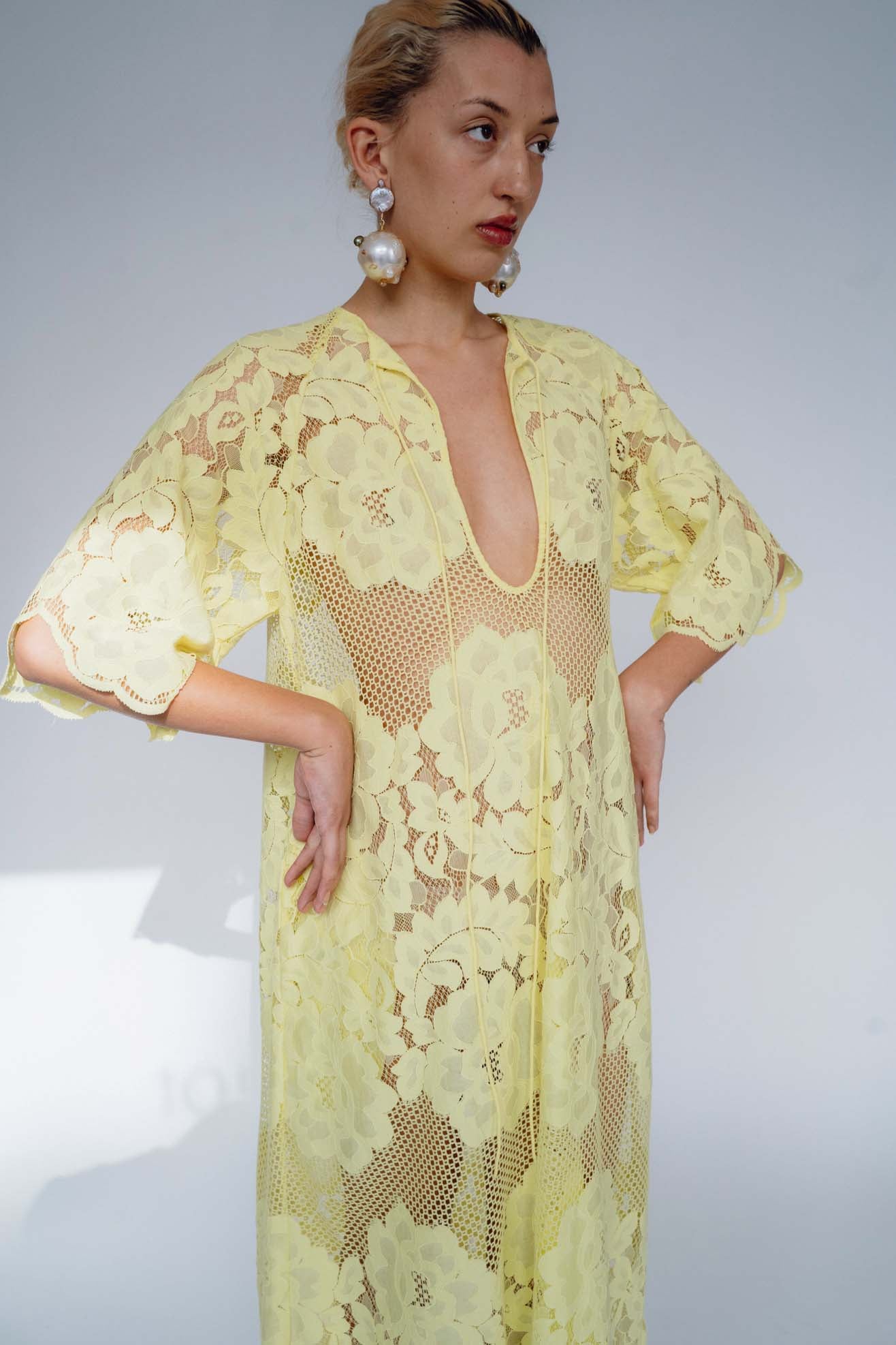 MR. LARKIN, Lola Dress, Lemon