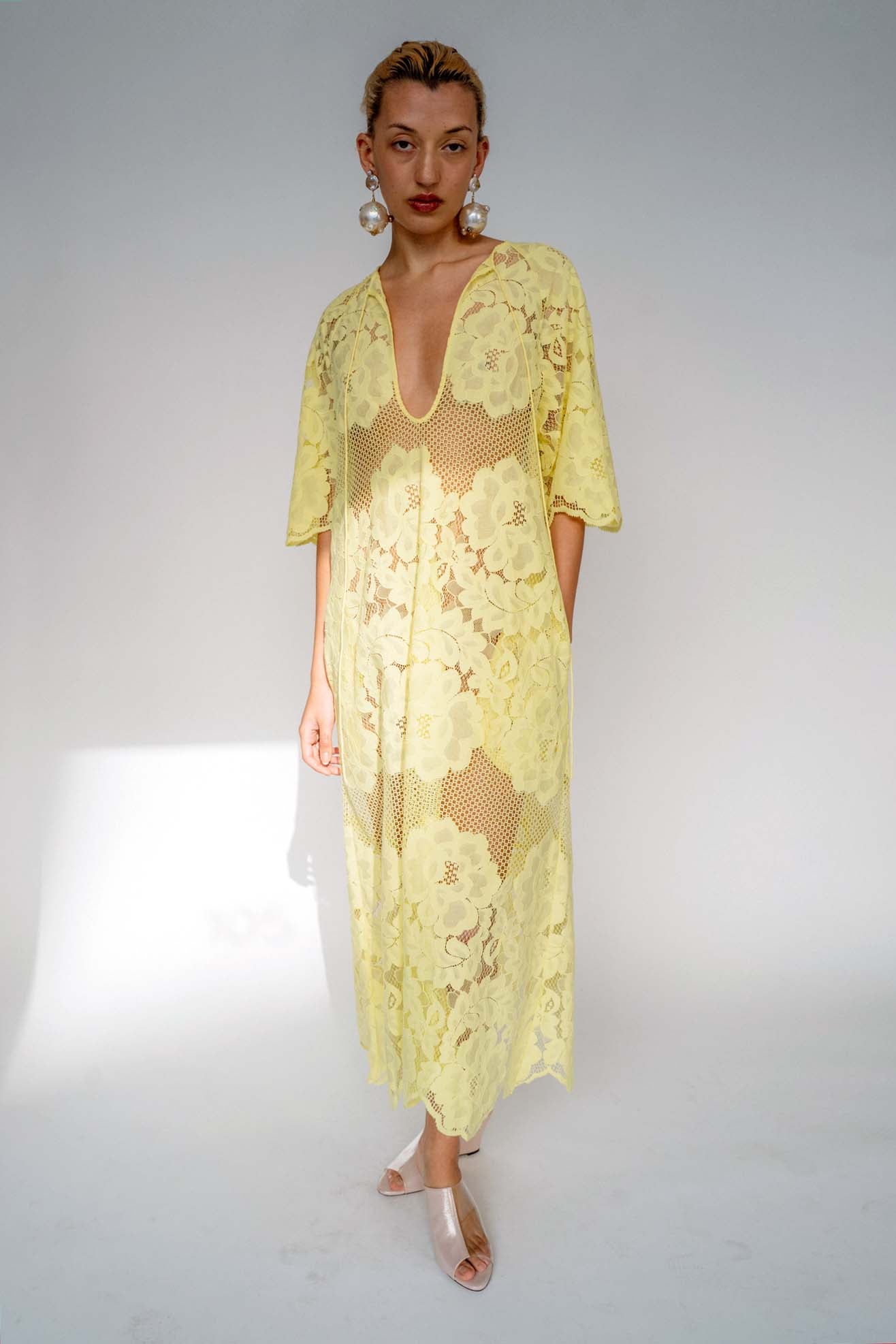MR. LARKIN, Lola Dress, Lemon