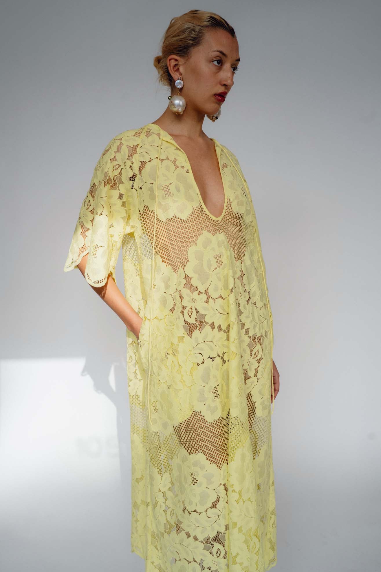 MR. LARKIN, Lola Dress, Lemon