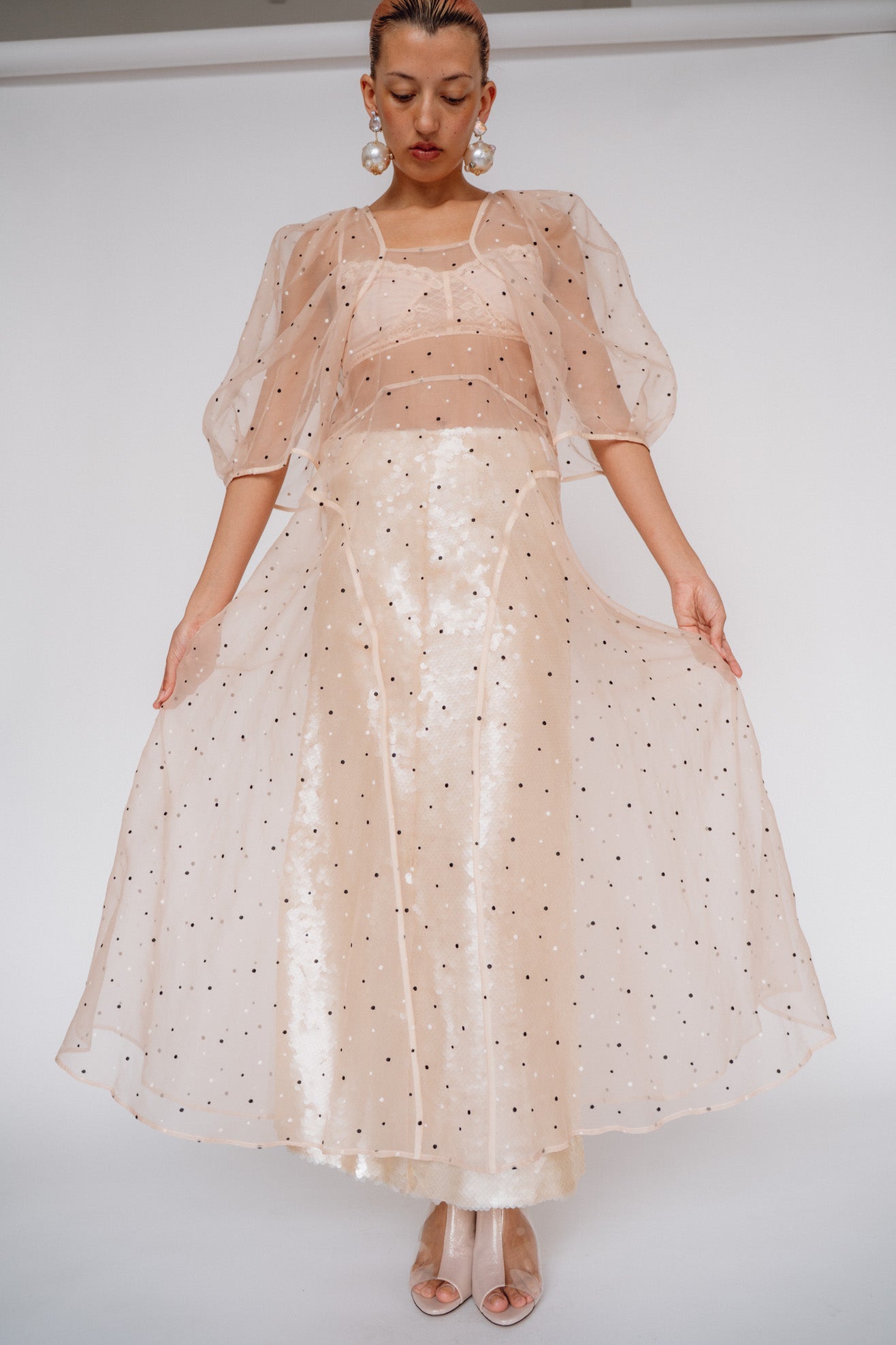 MR. LARKIN, Lexi Organza Dress, French Dot