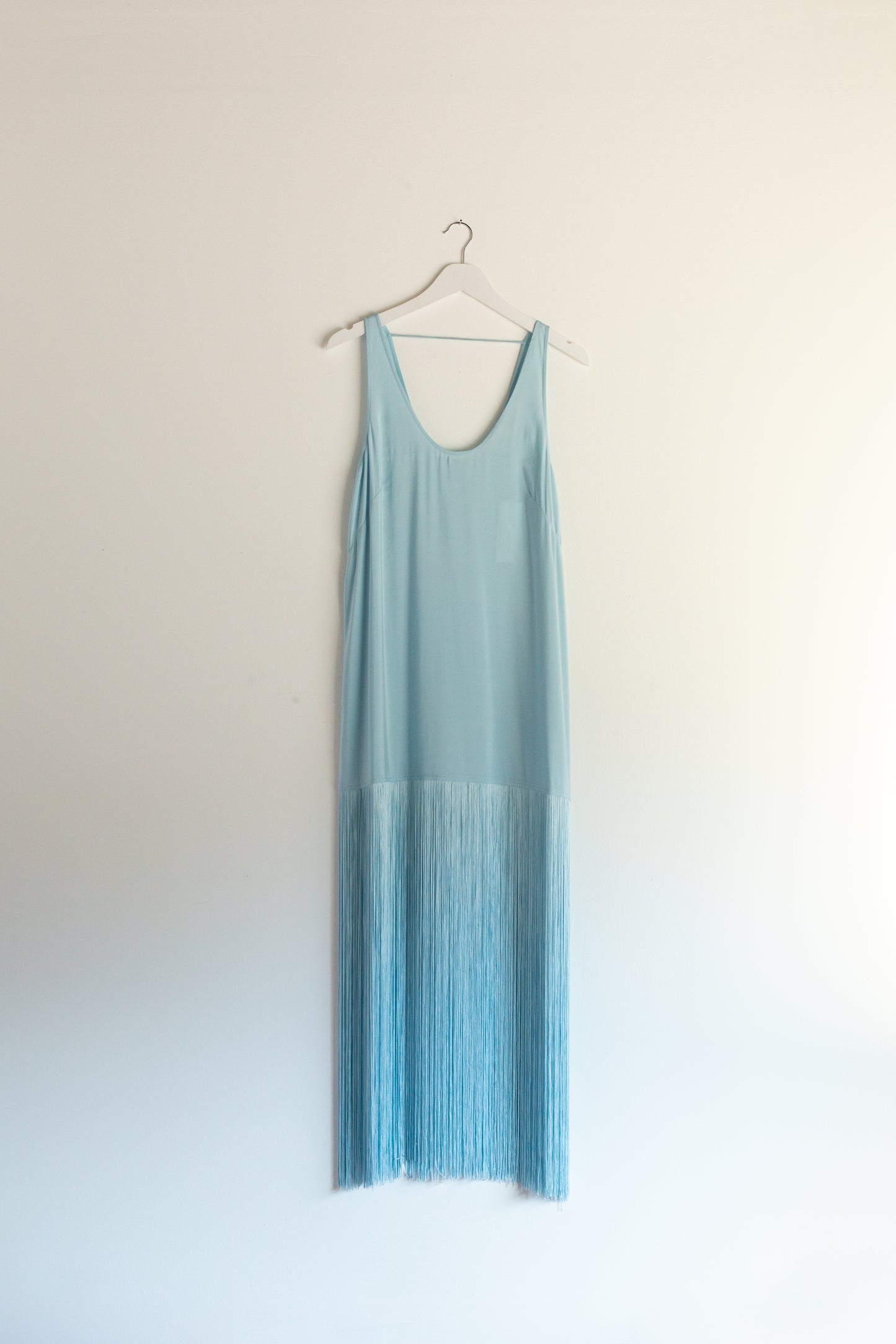 MR. LARKIN, Tassel Slip Dress, Ice Blue