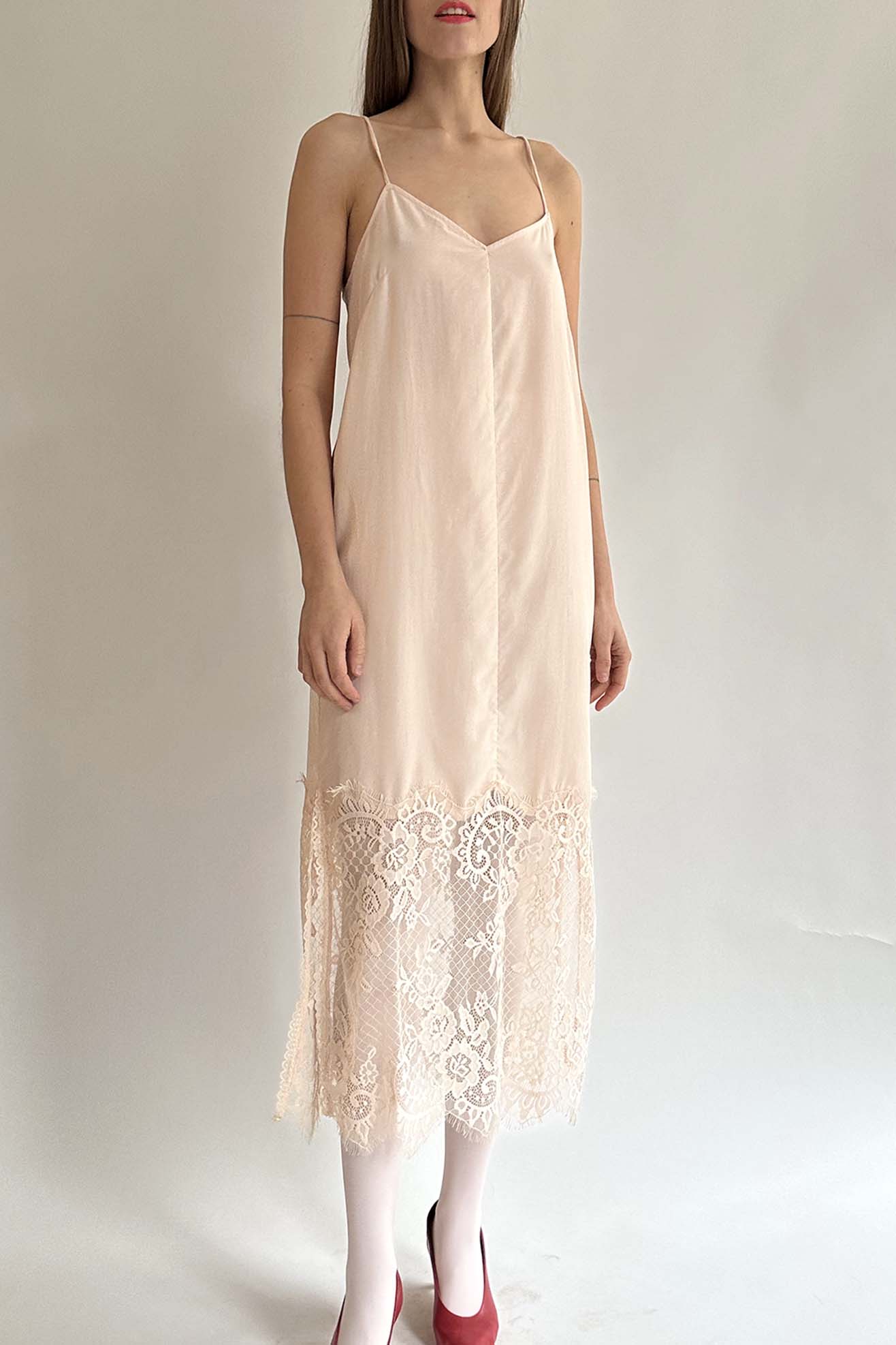 MR. LARKIN, Merci Slip Dress, Pale Peached