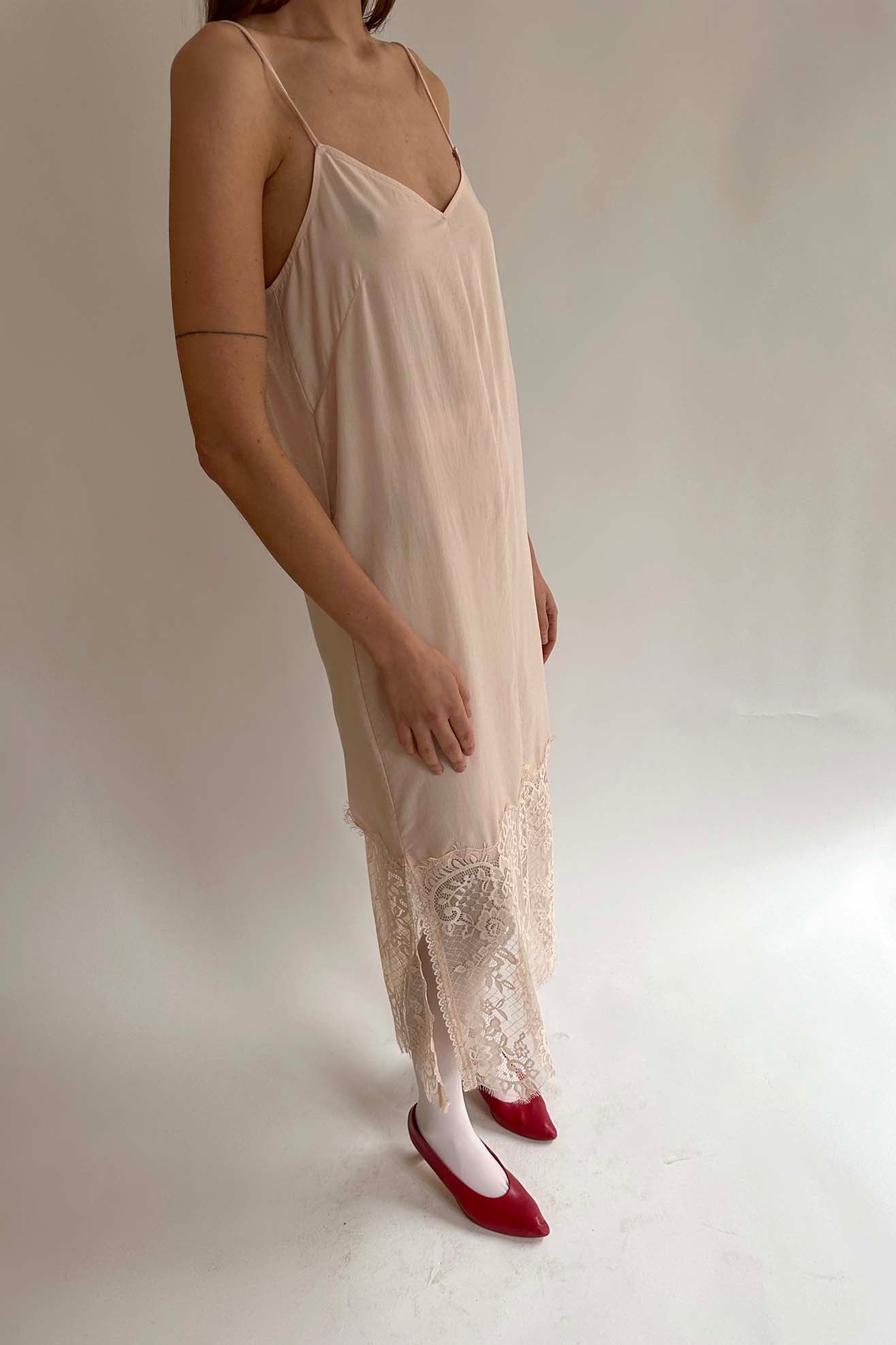 MR. LARKIN, Merci Slip Dress, Pale Peached