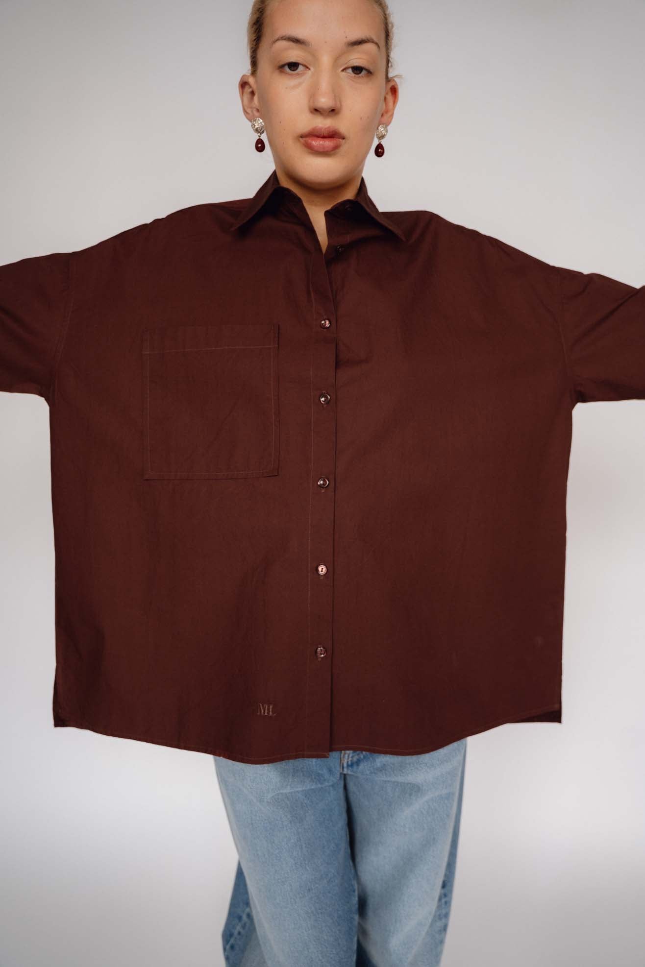 MR. LARKIN, Prince Shirt, Mahogany