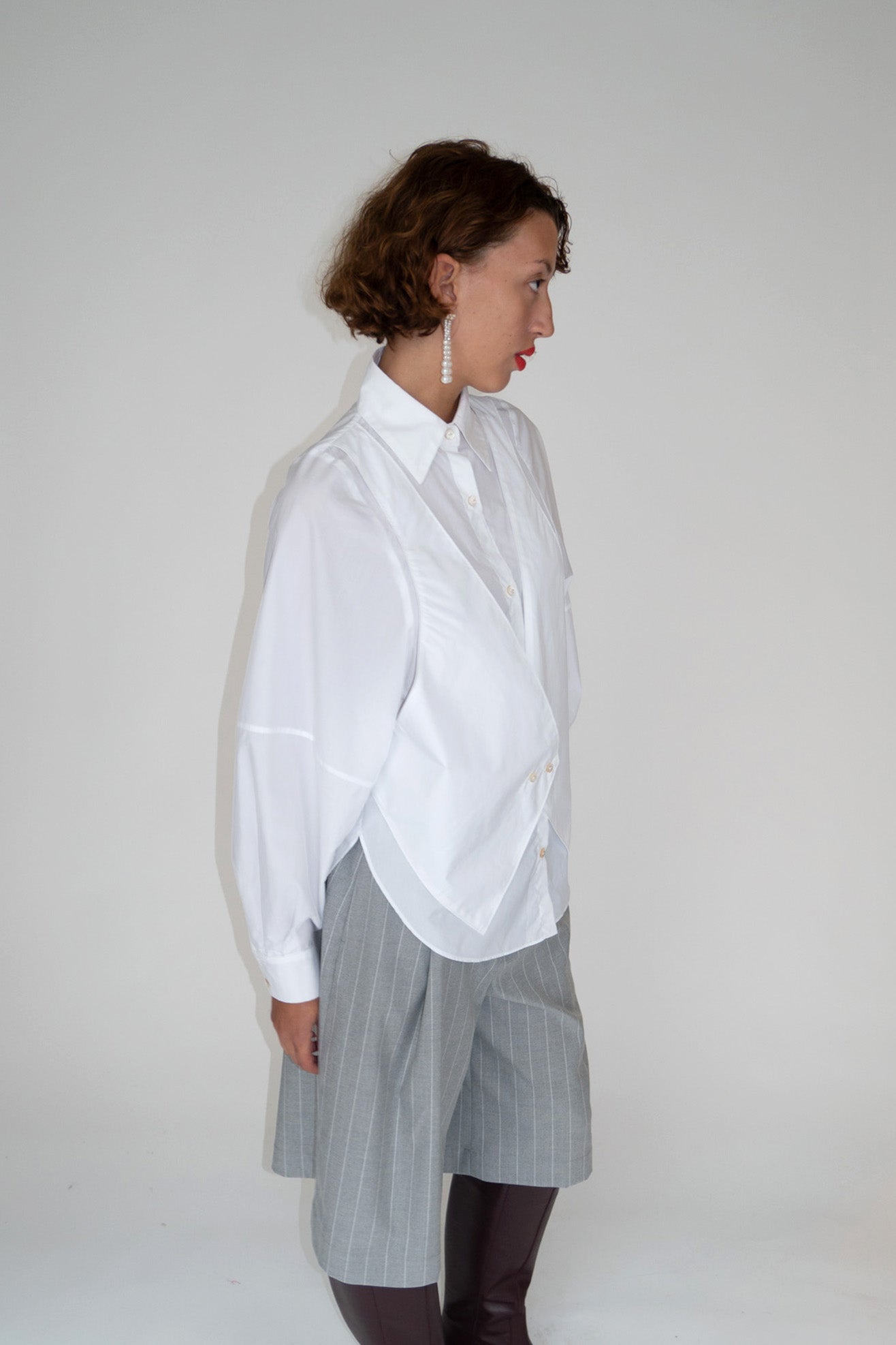 MR. LARKIN, Roberta Vest Shirt, Brilliant White