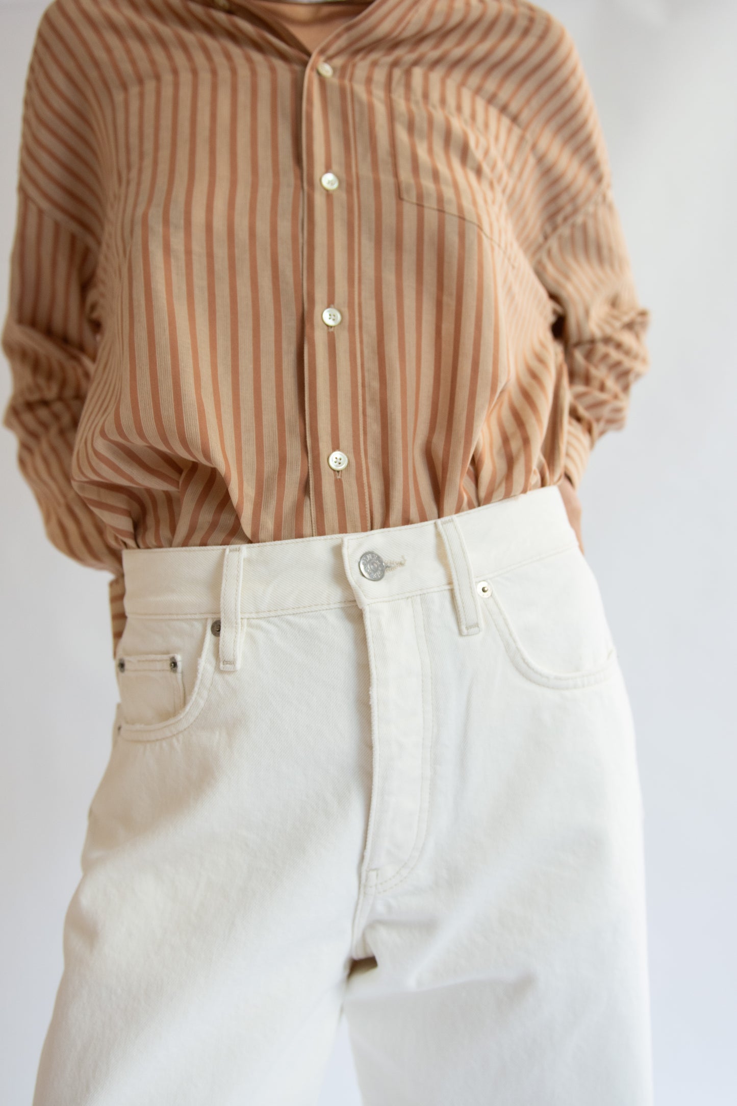 SUNFLOWER, Wide Twist Jean, Vintage White
