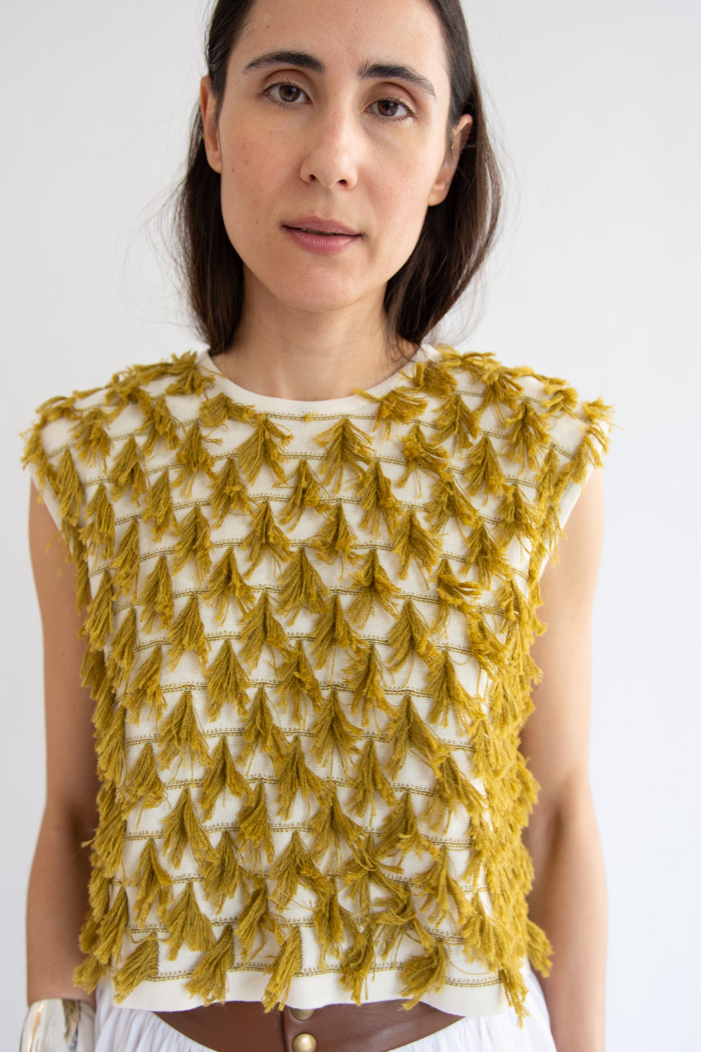 RACHEL COMEY, Hazlitt Top, Cream/Mustard