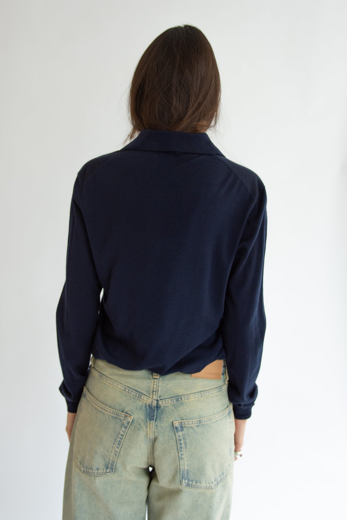 SUNFLOWER, Merino Polo, Navy