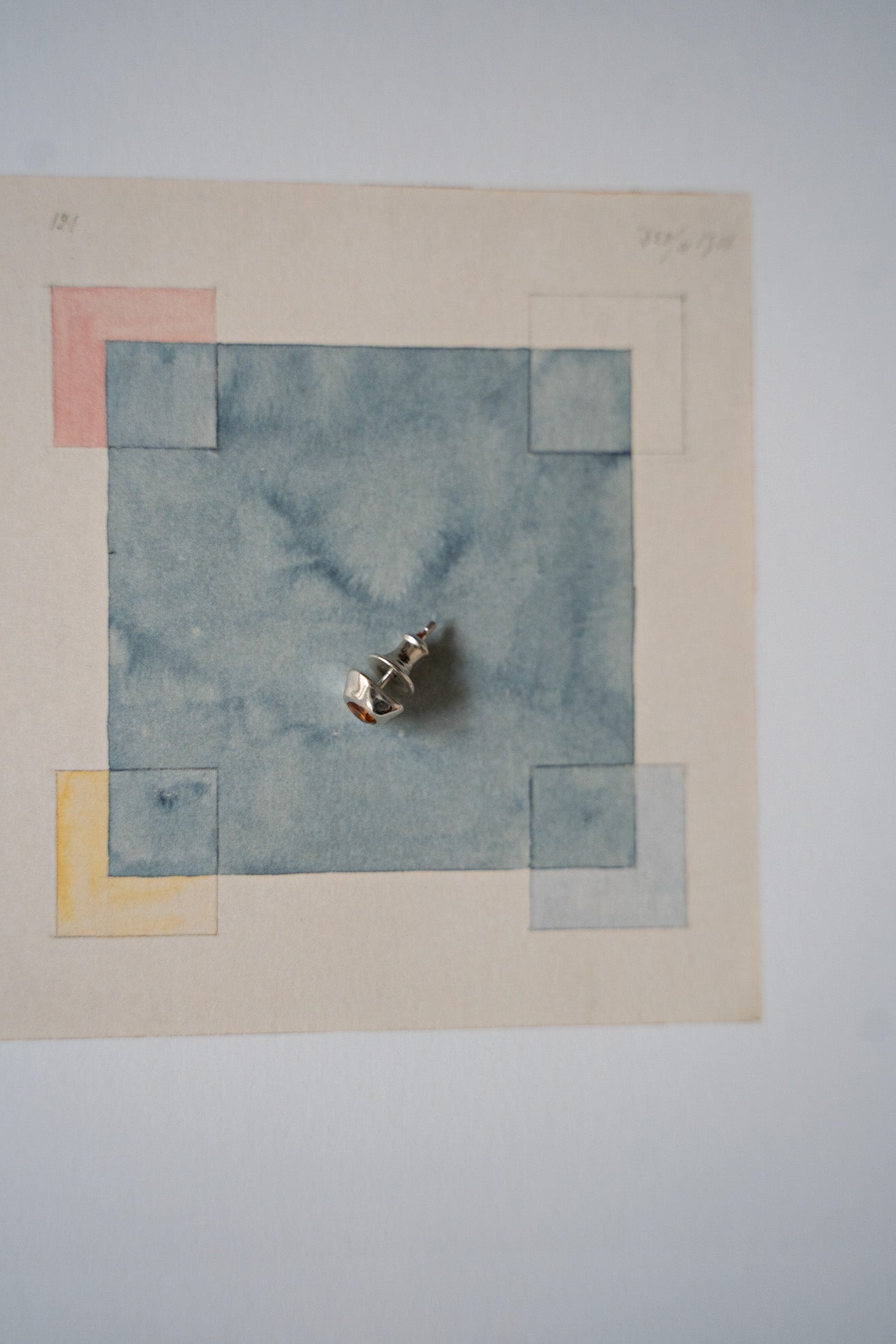 FARIS, Kira Stud, Silver/Citrine