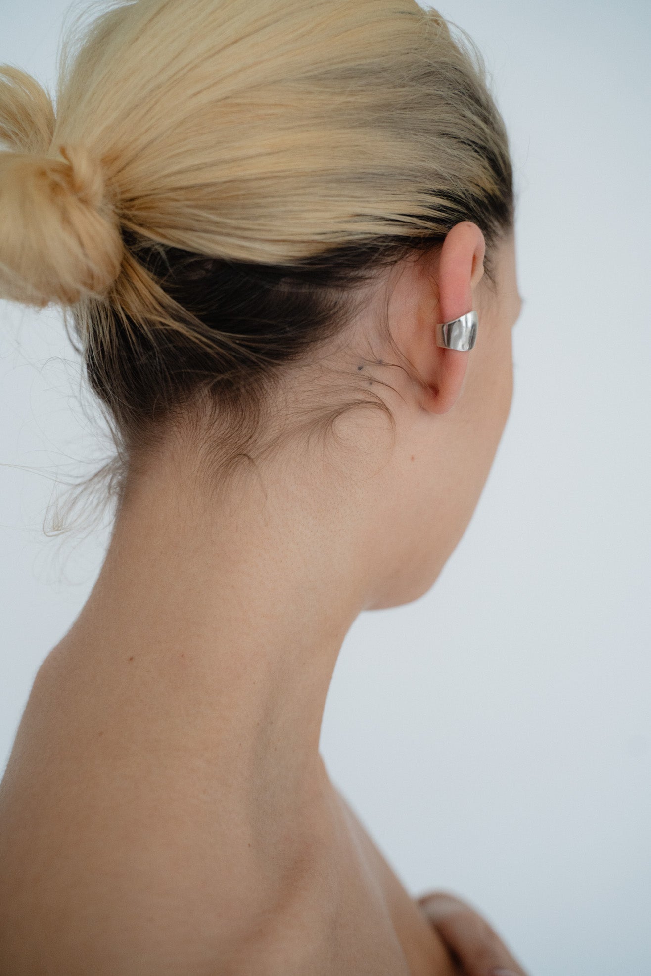 FARIS, Bubble Ear Cuff Small, Silver