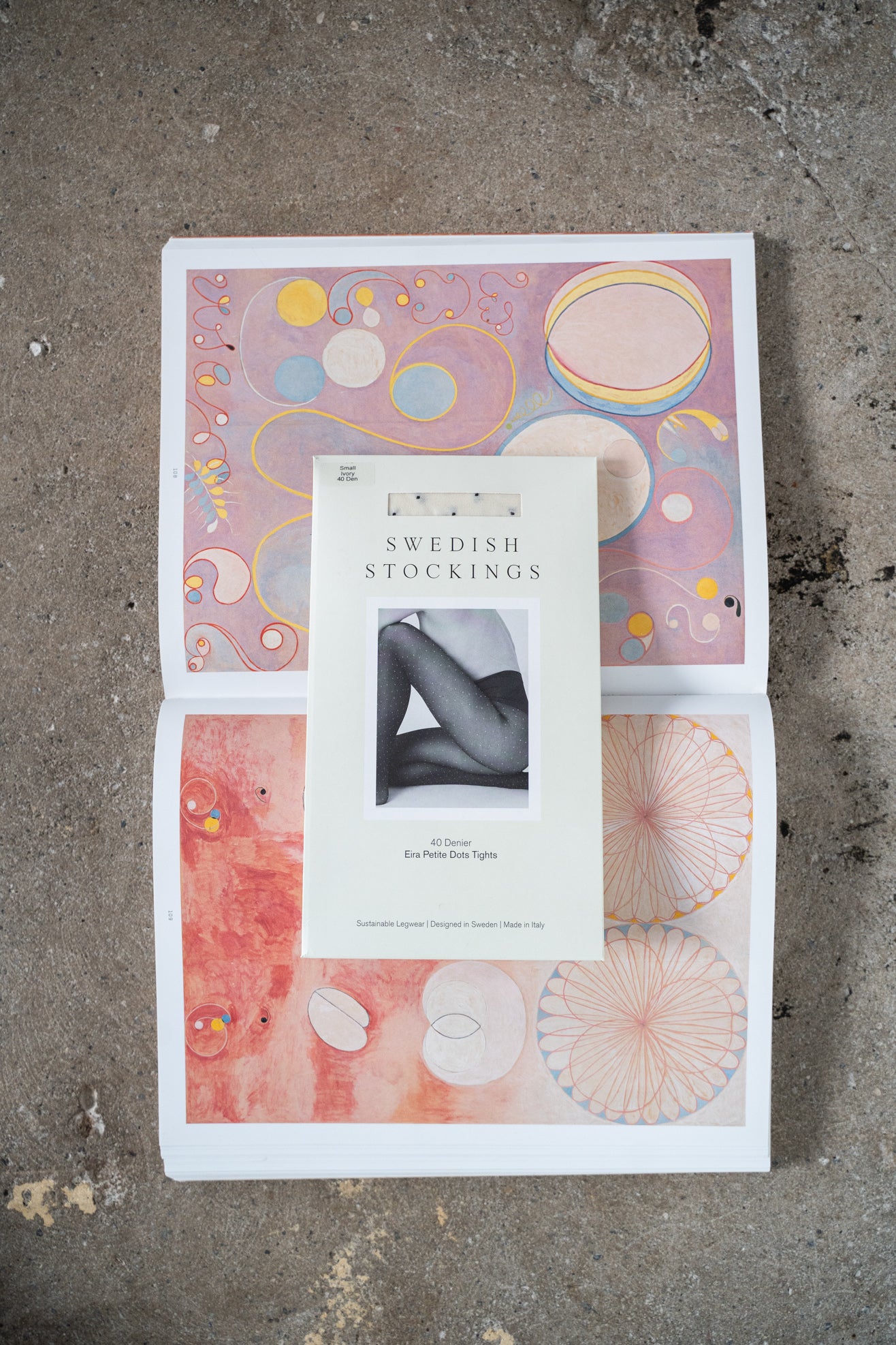 SWEDISH STOCKINGS, Eira Petite Dots Tights, Ivory