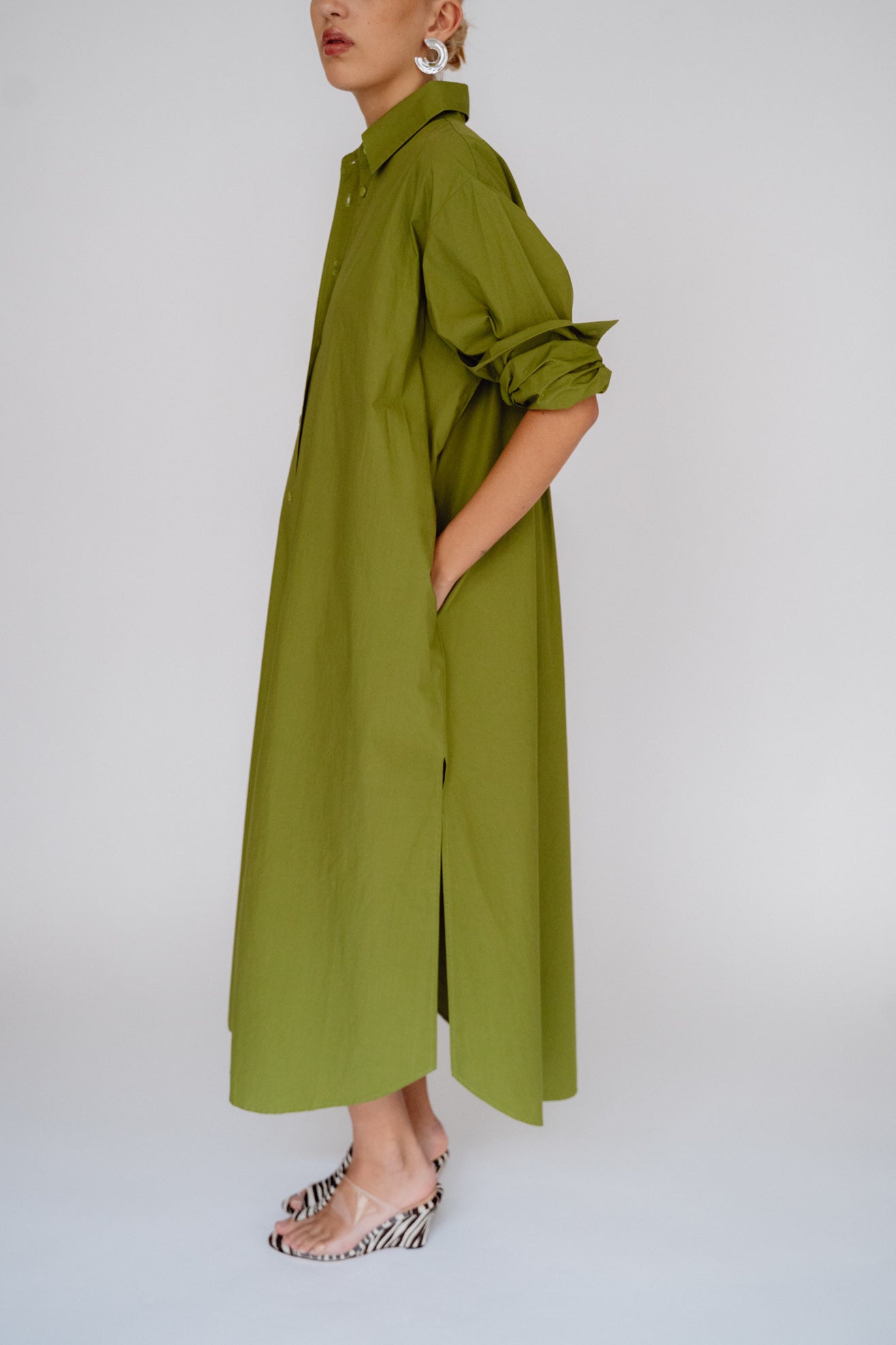 MR LARKIN, Nora Dress, Olive