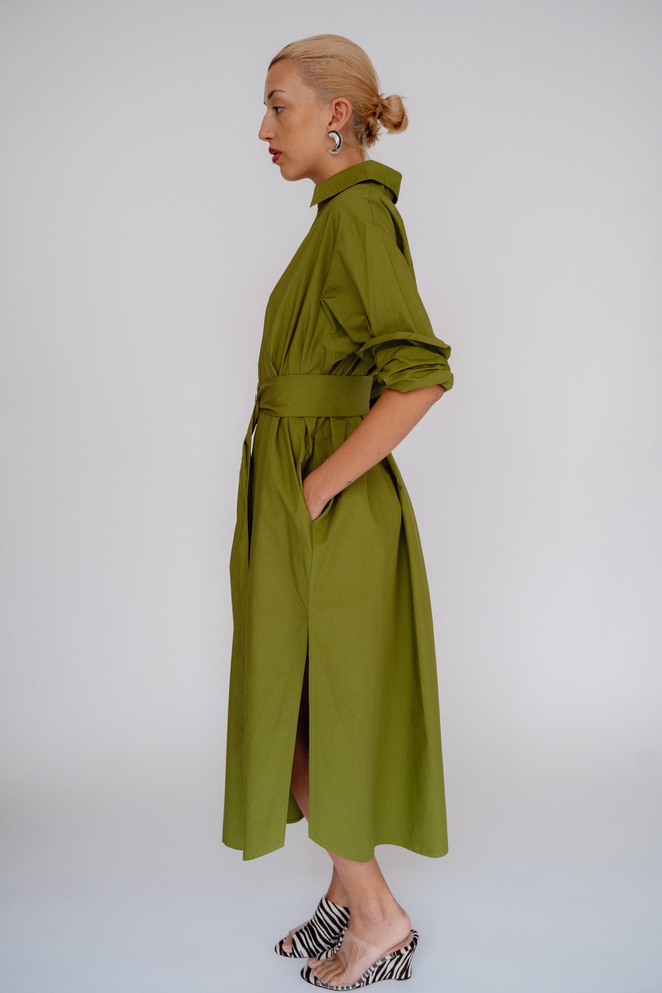 MR LARKIN, Nora Dress, Olive