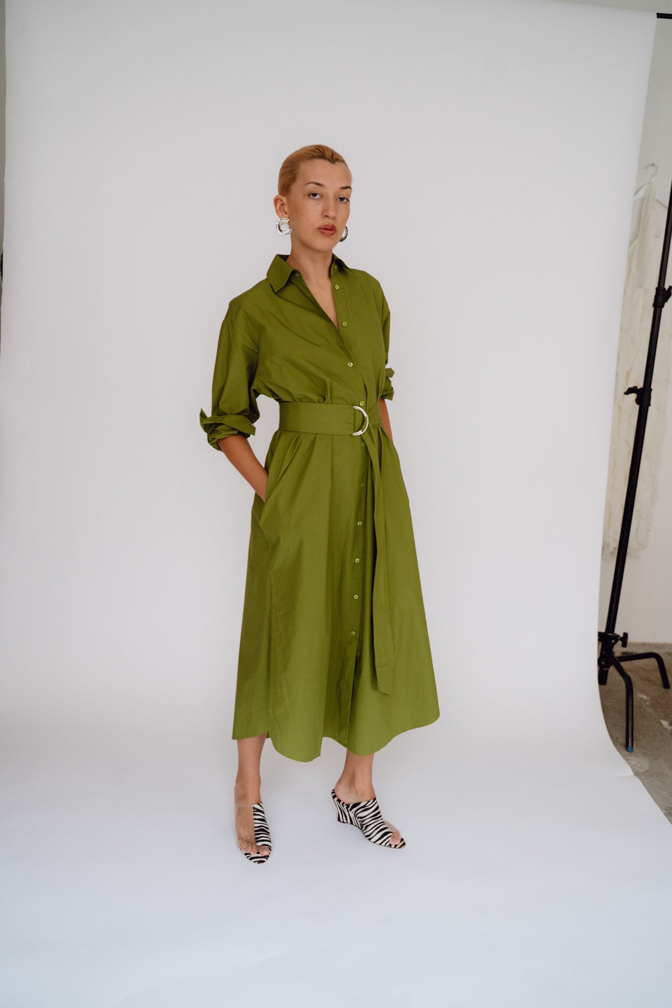 MR LARKIN, Nora Dress, Olive