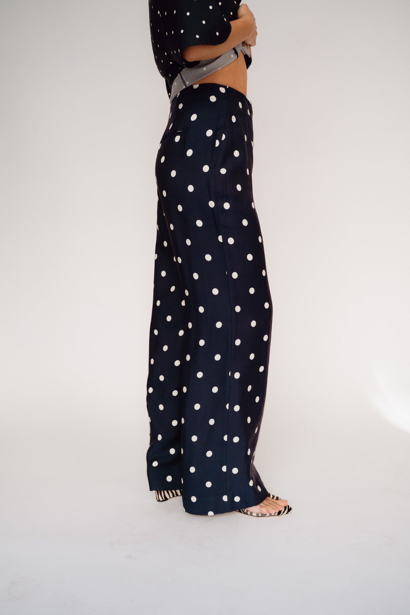 MR. LARKIN, Charlie Pants, Ink/Ivory Big Dot