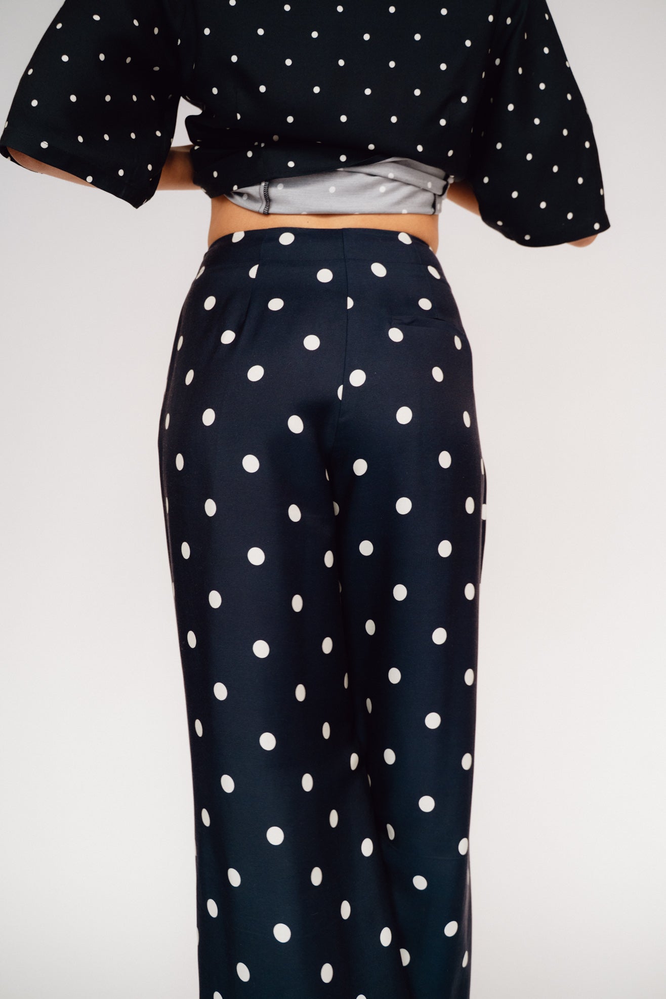 MR. LARKIN, Charlie Pants, Ink/Ivory Big Dot