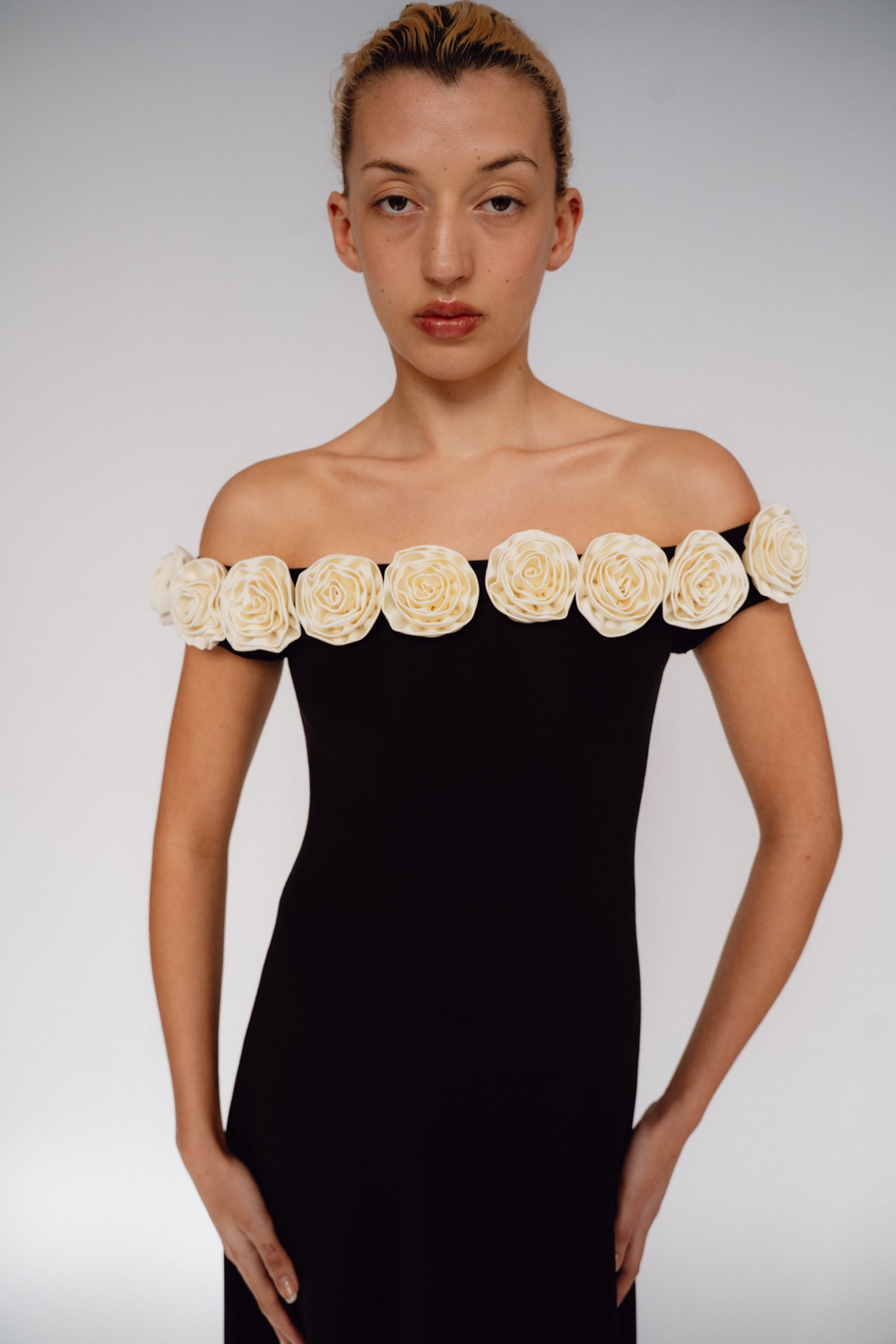 MR. LARKIN, Gabby Dress, Black/Ivory