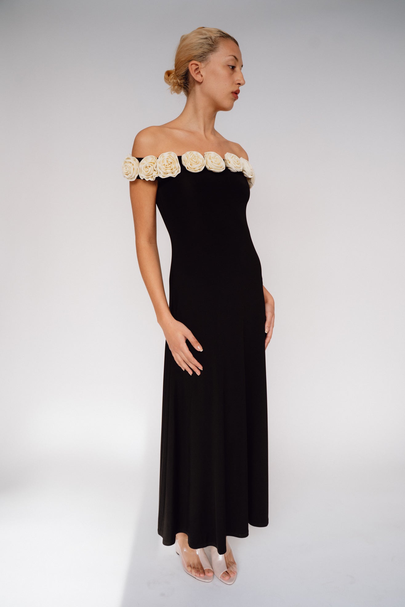 MR. LARKIN, Gabby Dress, Black/Ivory