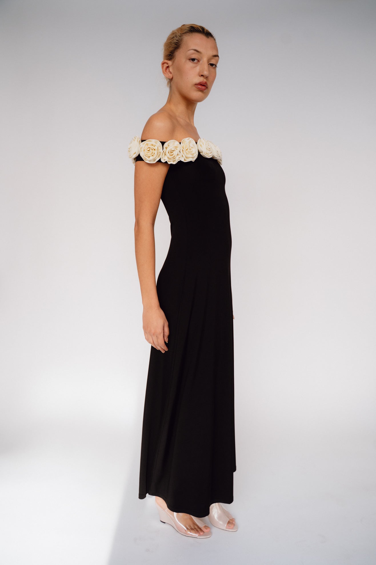 MR. LARKIN, Gabby Dress, Black/Ivory