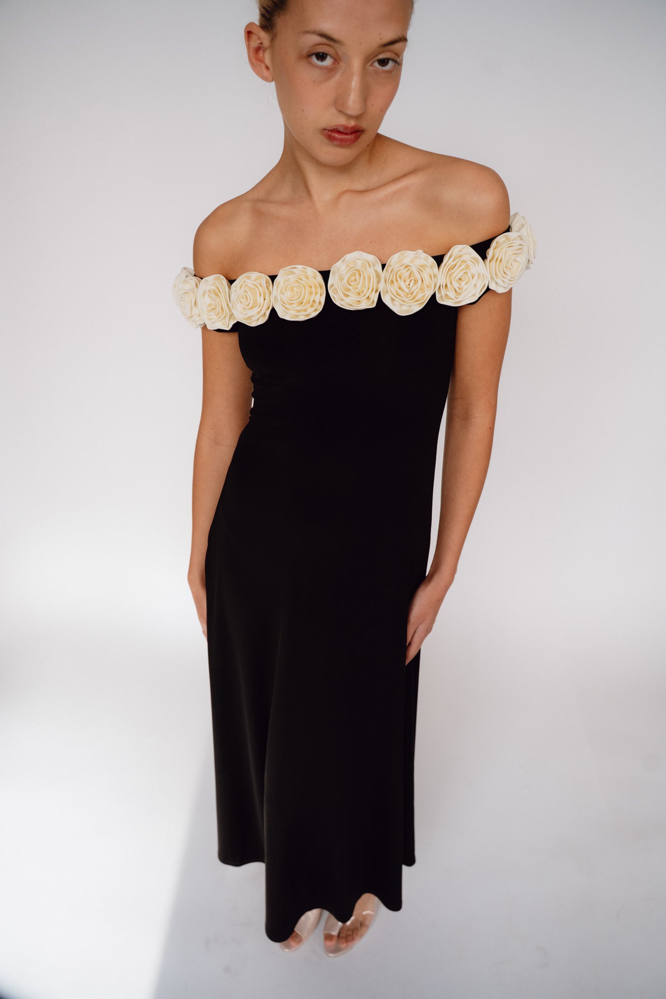 MR. LARKIN, Gabby Dress, Black/Ivory