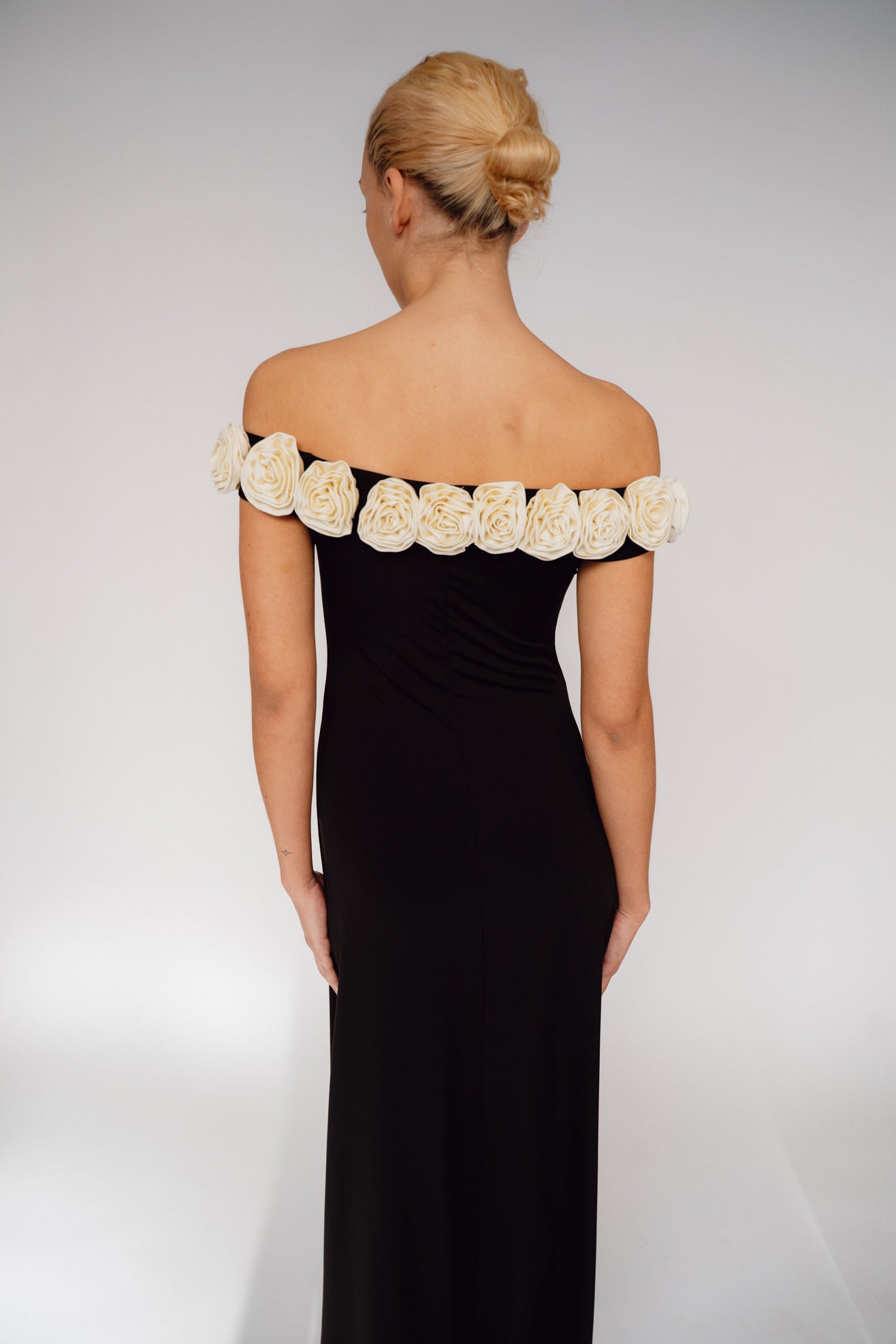MR. LARKIN, Gabby Dress, Black/Ivory
