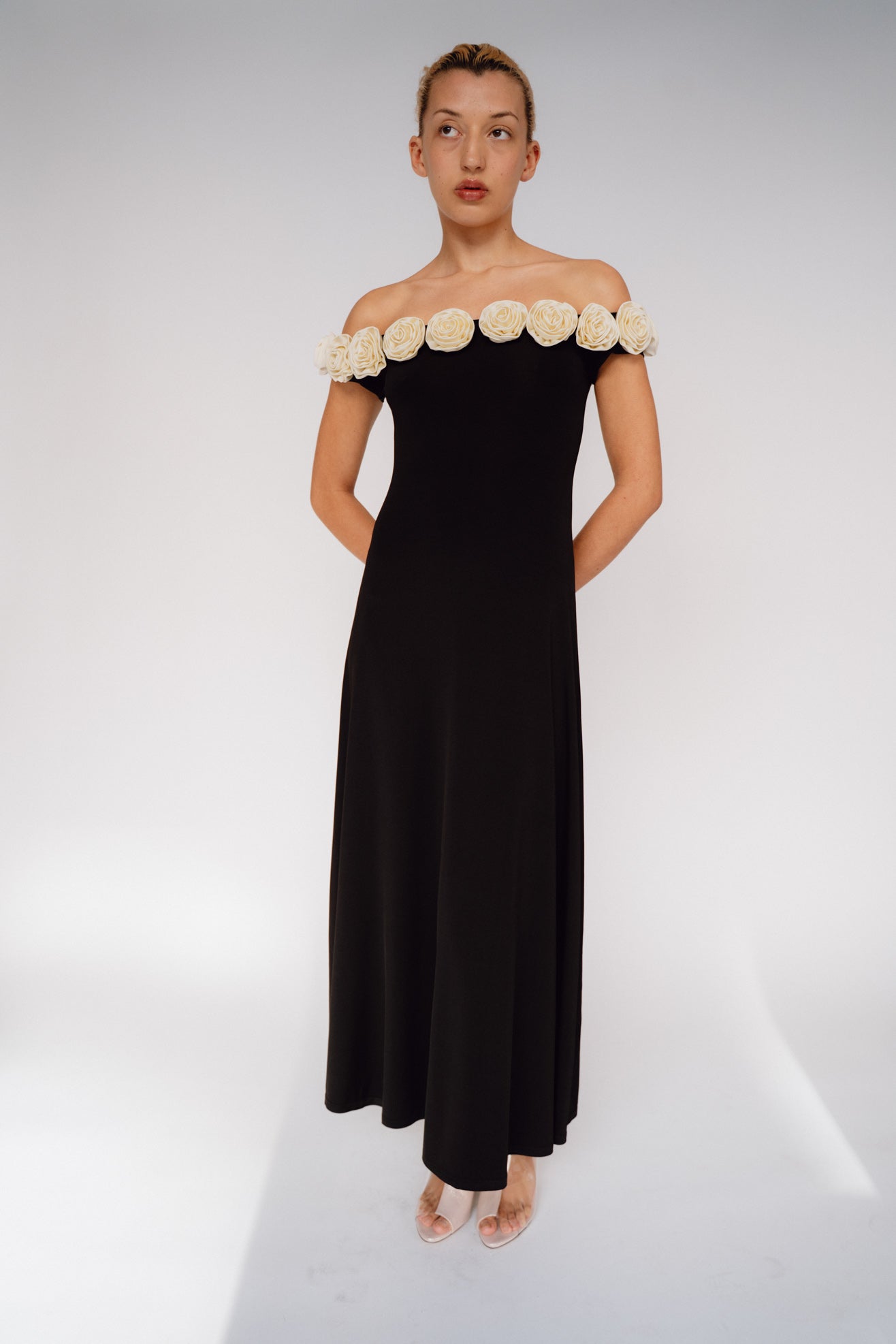 MR. LARKIN, Gabby Dress, Black/Ivory