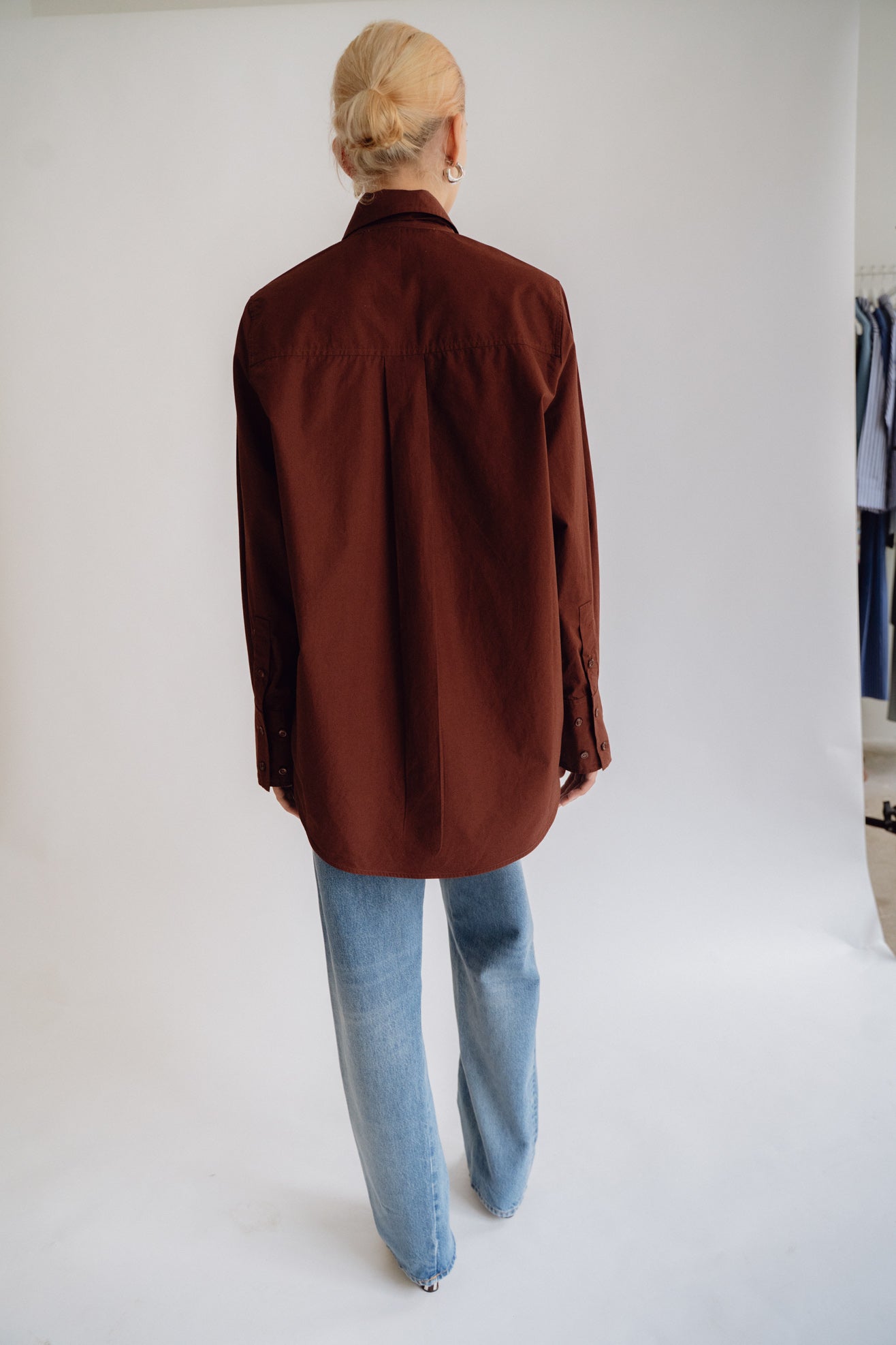 MR. LARKIN, Patty Tie Shirt, Mahogany
