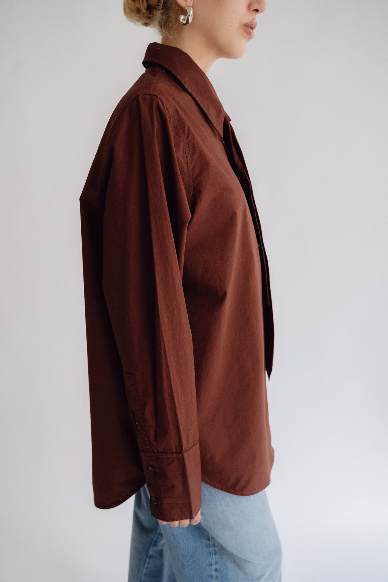 MR. LARKIN, Patty Tie Shirt, Mahogany