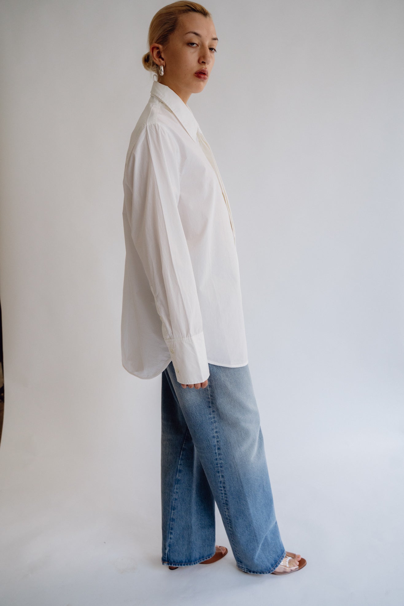 MR. LARKIN, Patty Tie Shirt, Off White